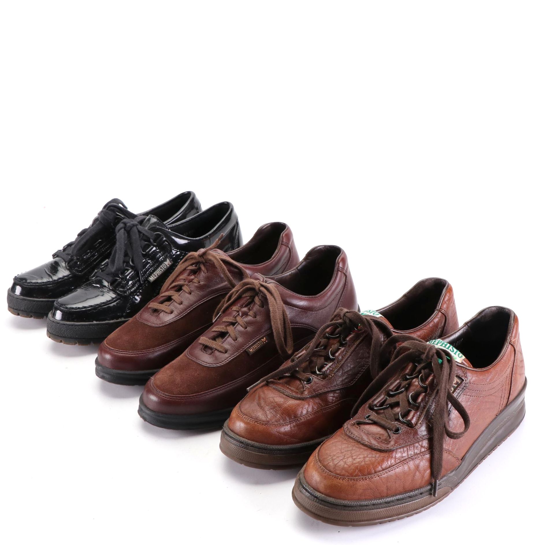 Mephisto Walking Shoes in Patent Leather and Leather