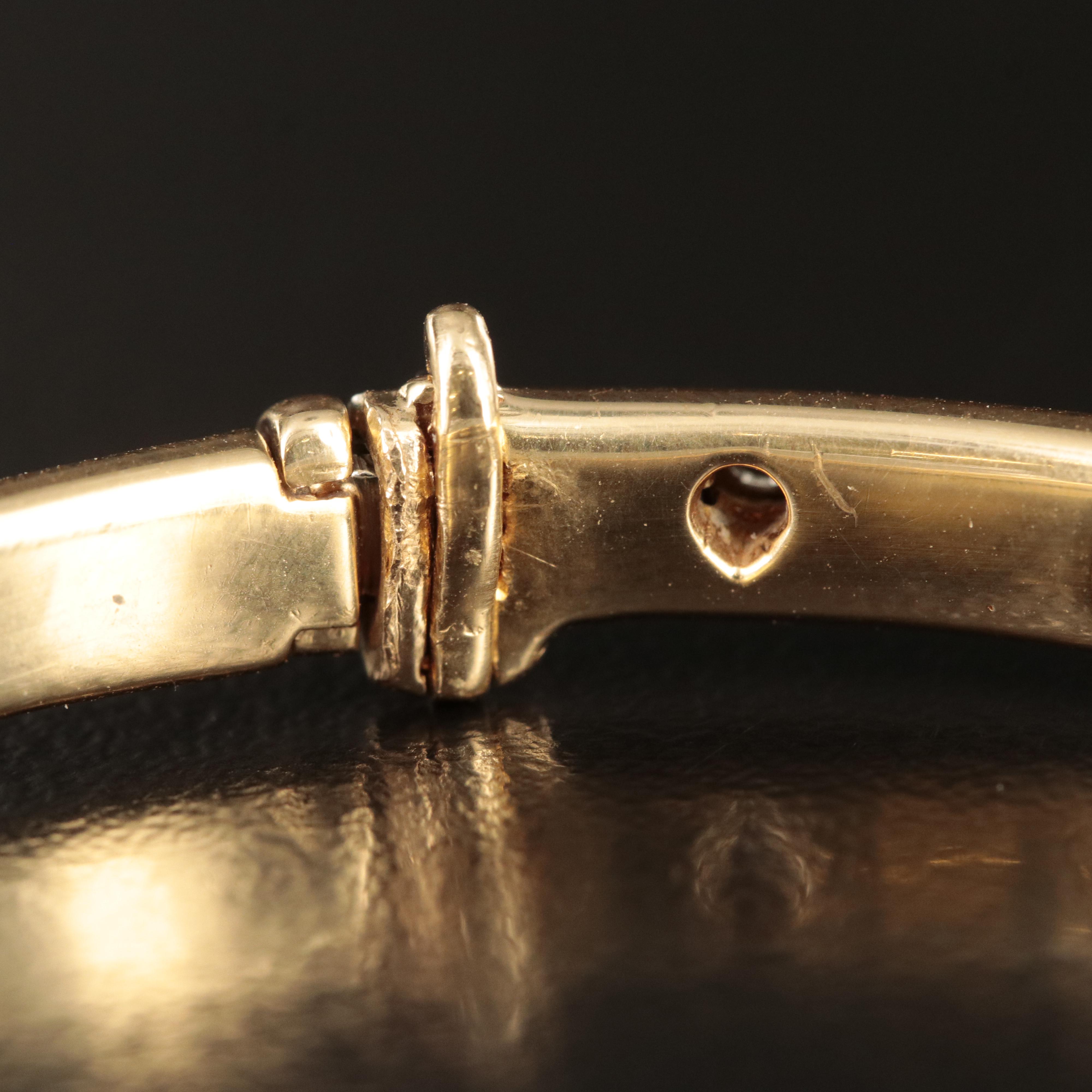 Tiffany & Co. 18K 0.27 CTW Diamond "Etoile" Hinged Bangle with Platinum Accents