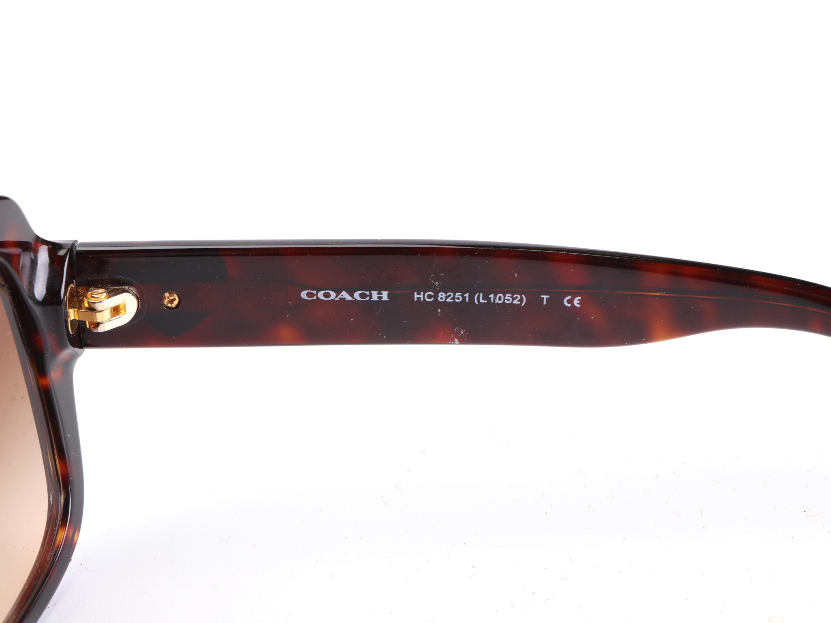 Coach Signature Canvas Wristlet Wallet, Leather Card Case and Havana Sunglasses