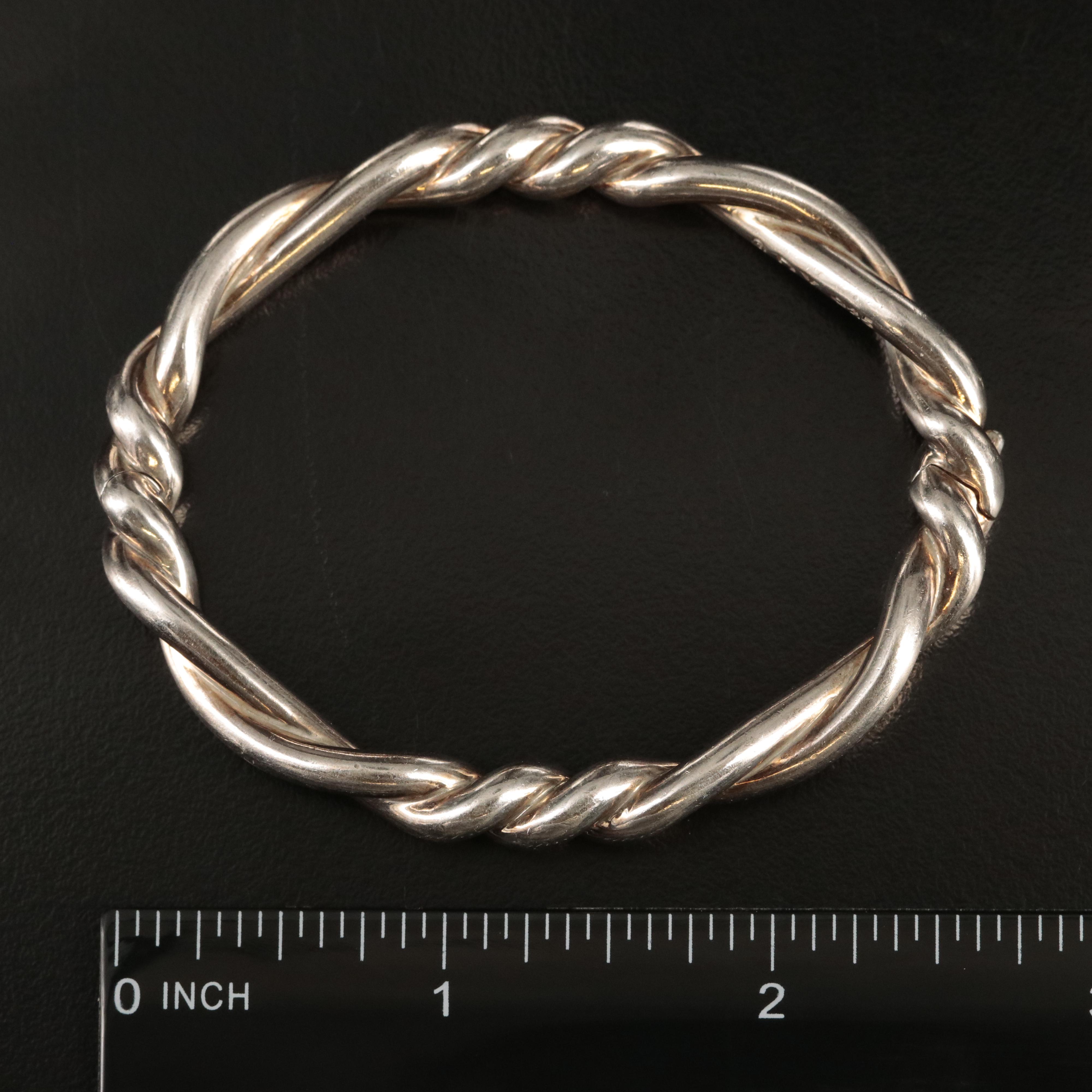 David Yurman "Continuance" Sterling Hinged Bangle