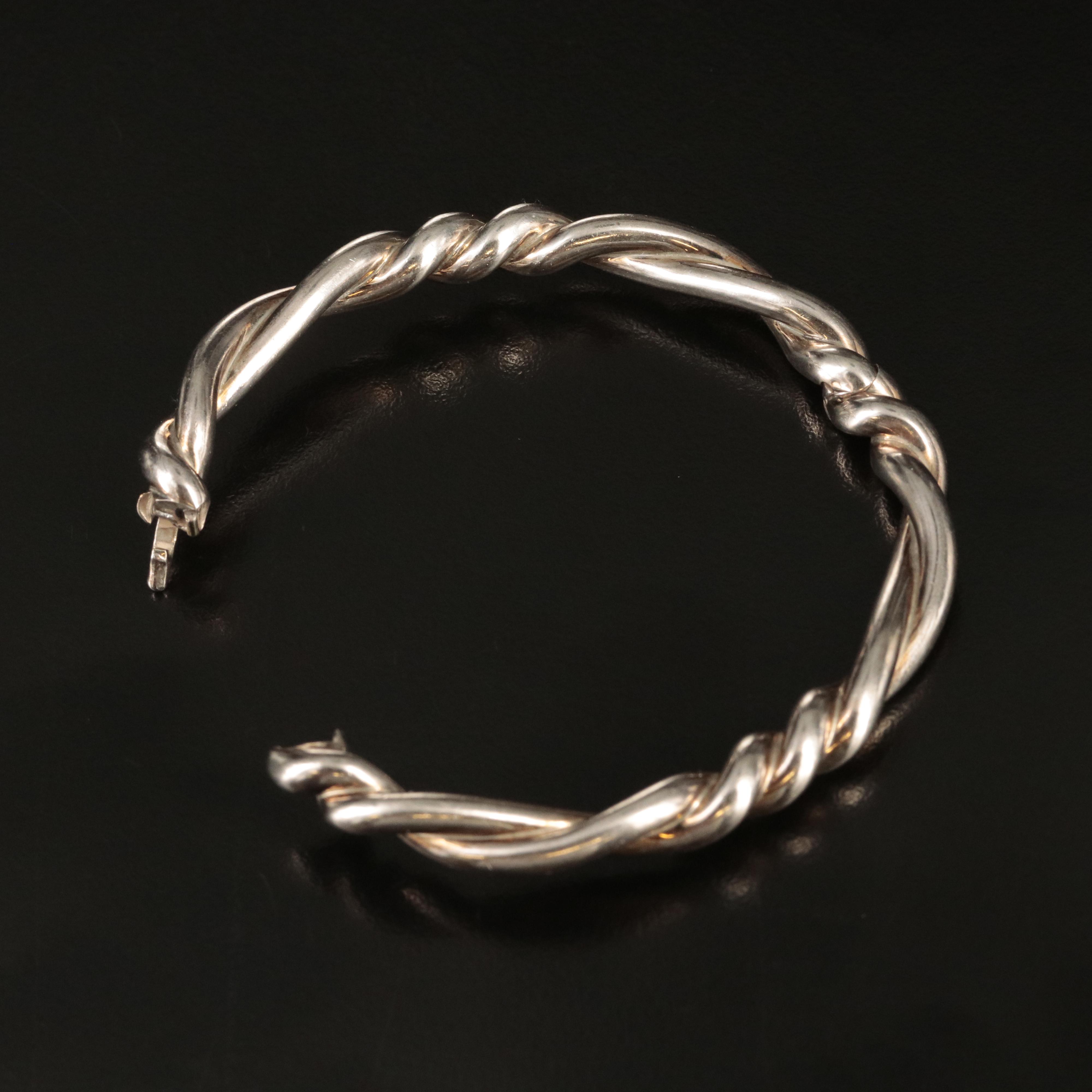 David Yurman "Continuance" Sterling Hinged Bangle
