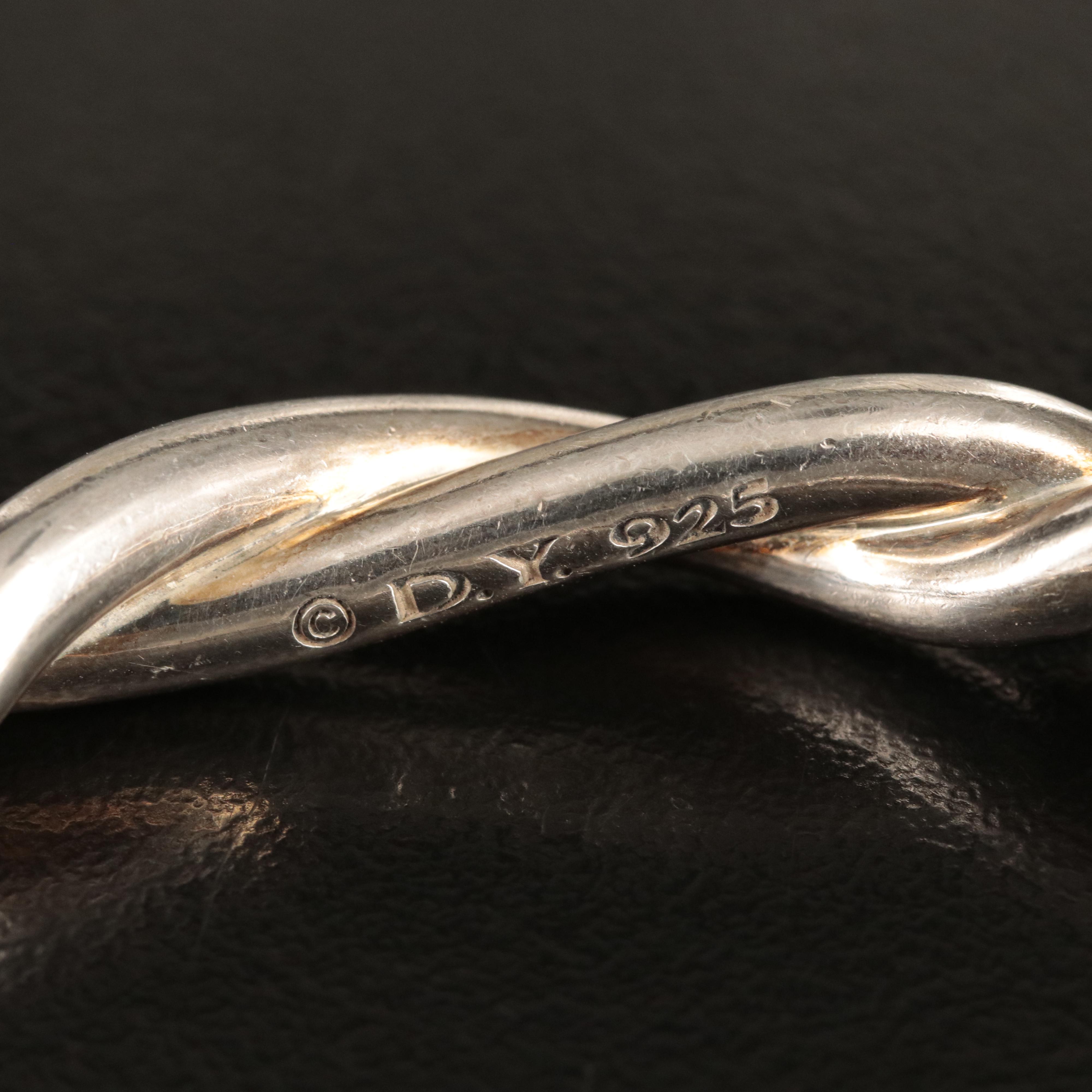 David Yurman "Continuance" Sterling Hinged Bangle