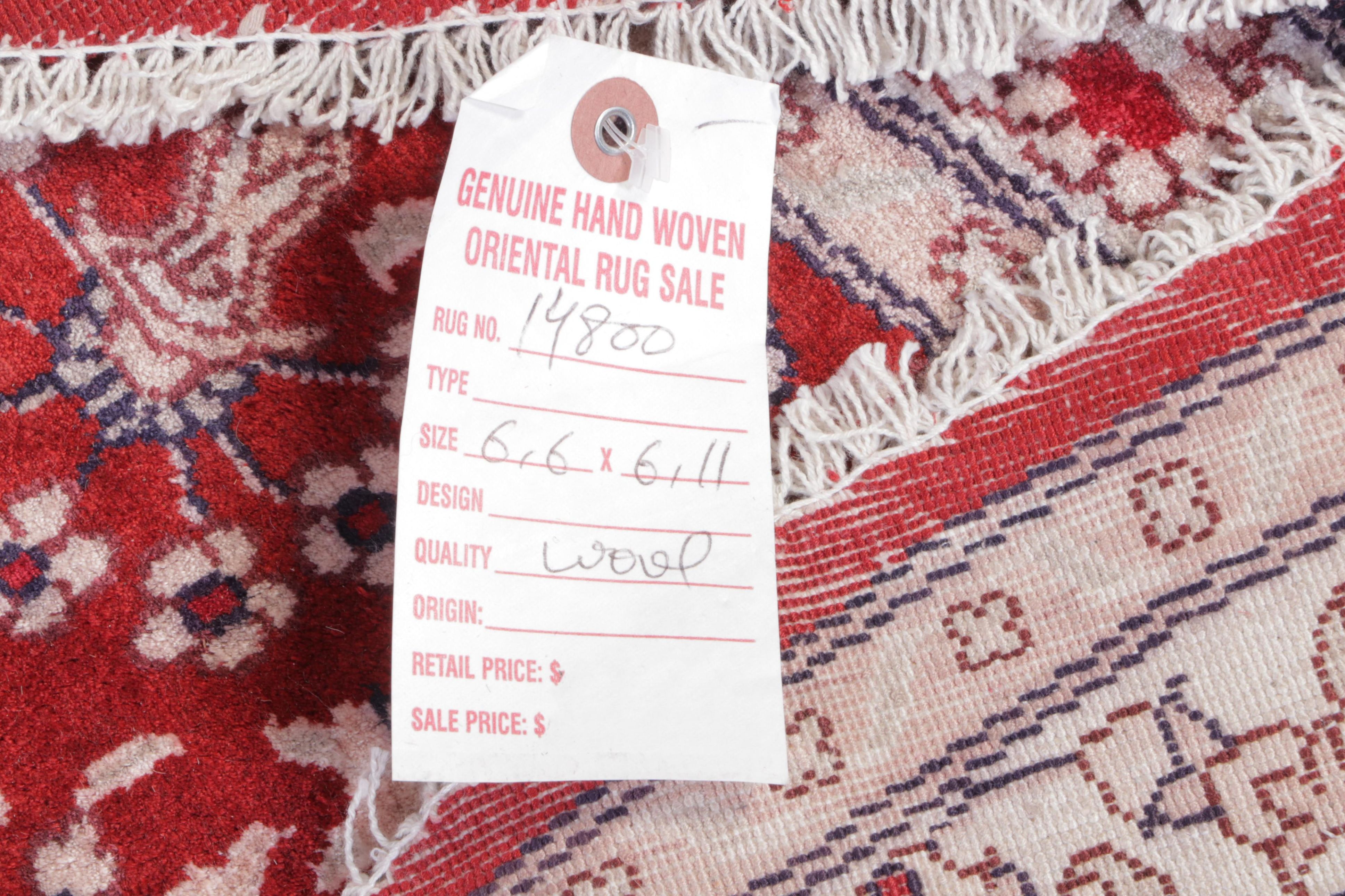 6'10 x 6'10 Hand-Knotted Persian Style Round Area Rug