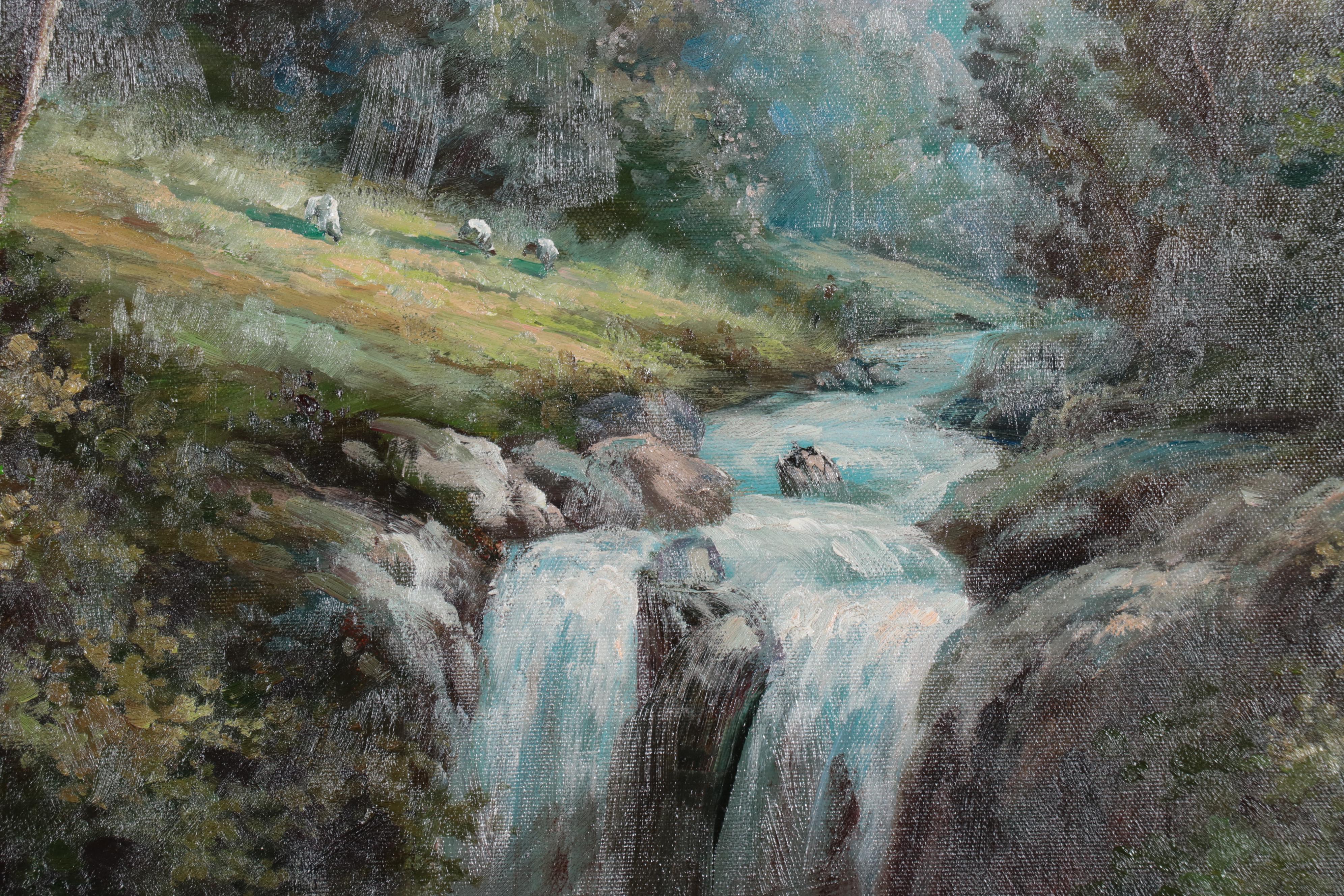 Baxter Waterfall Landscape Oil Painting
