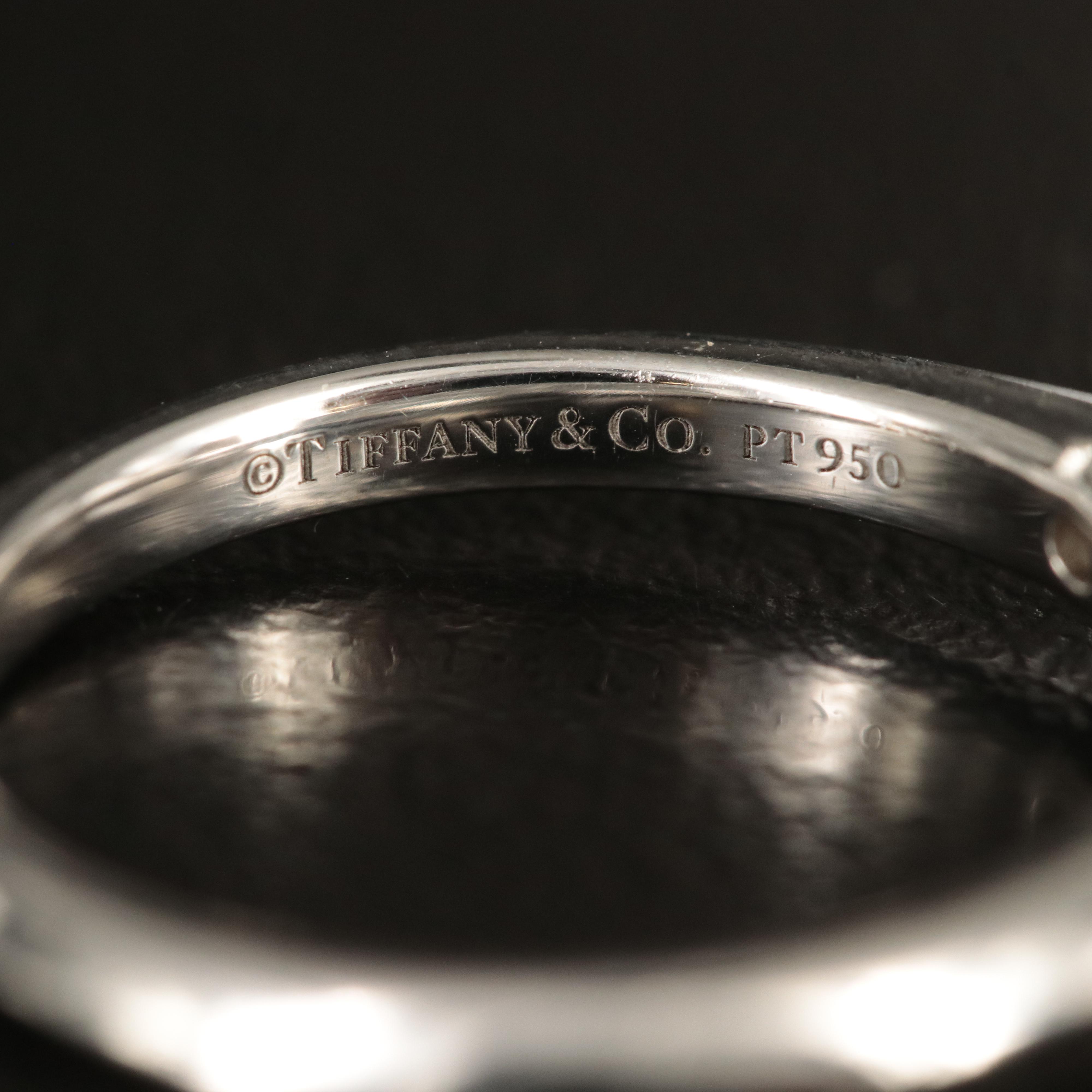 Tiffany & Co. Platinum 0.19 CT Diamond Solitaire Knife-Edge Ring