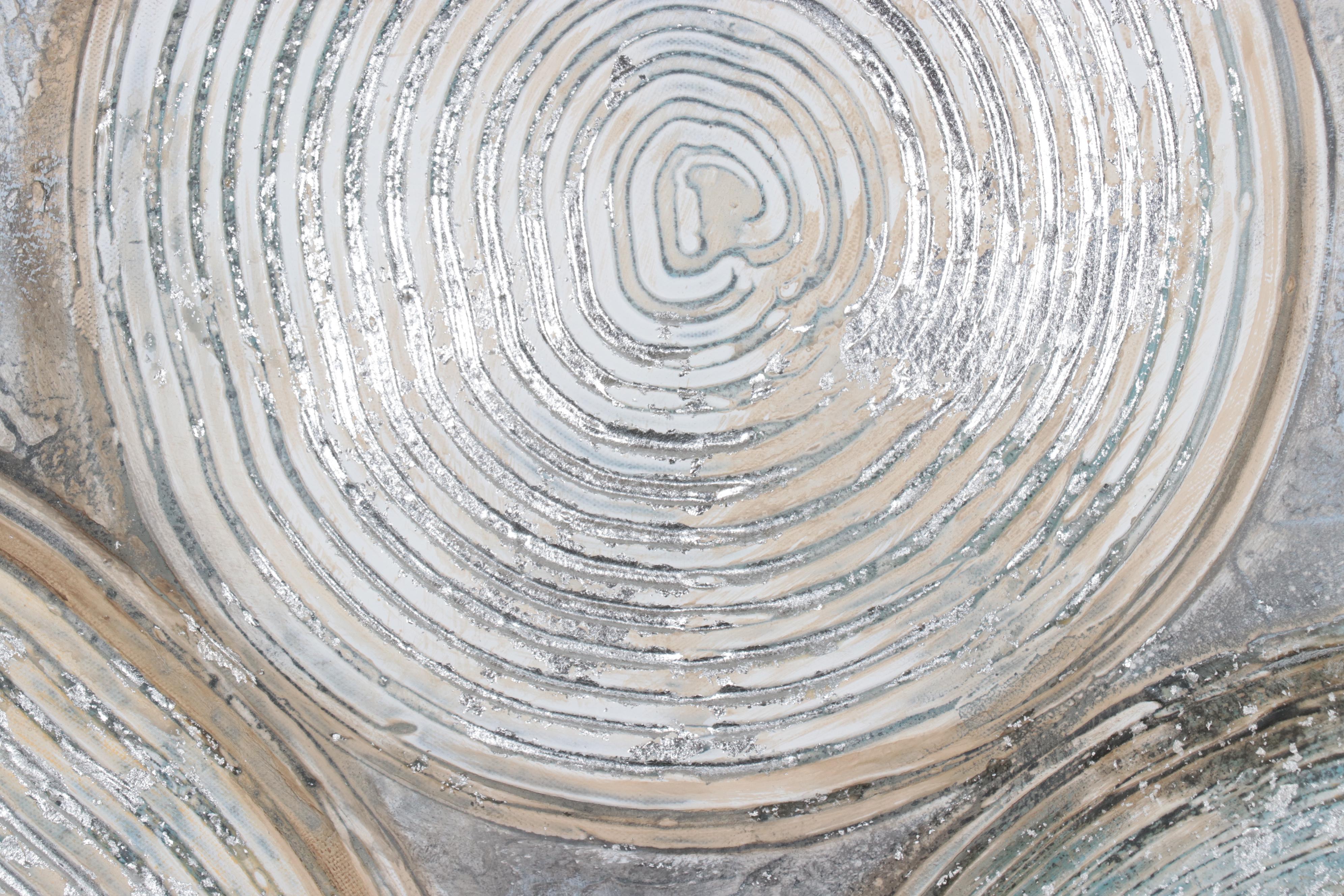 Abstract Geometric Mixed Media Painting