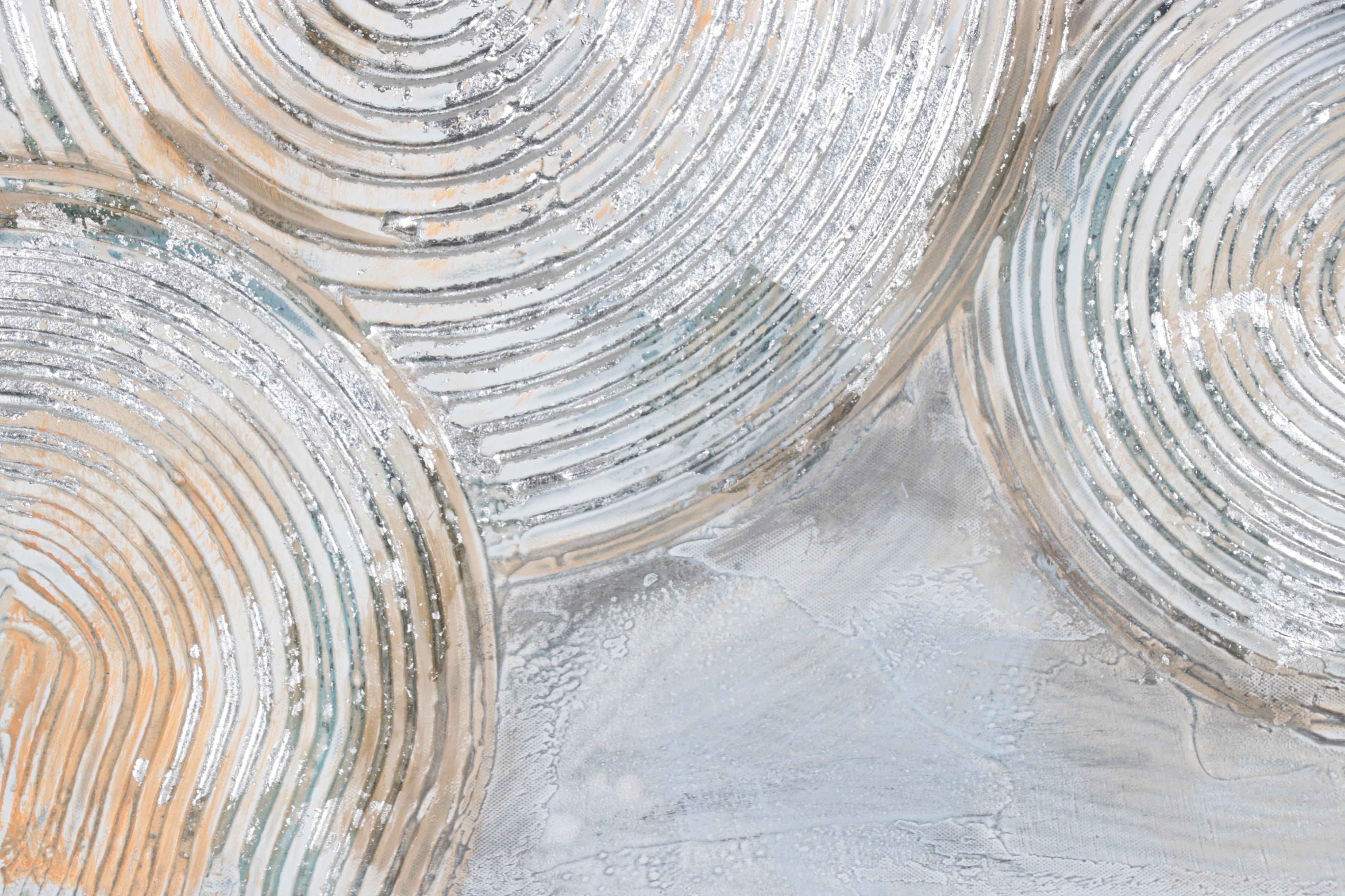 Abstract Geometric Mixed Media Painting