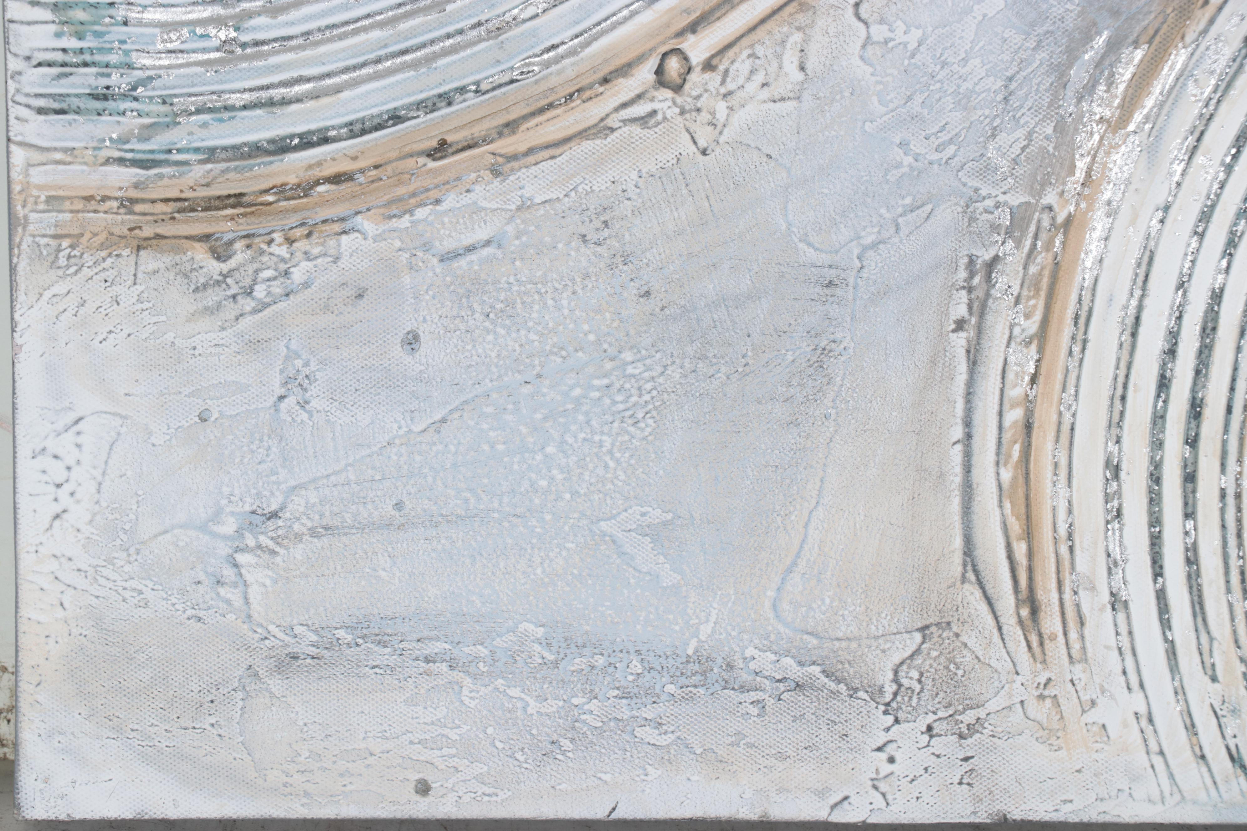 Abstract Geometric Mixed Media Painting