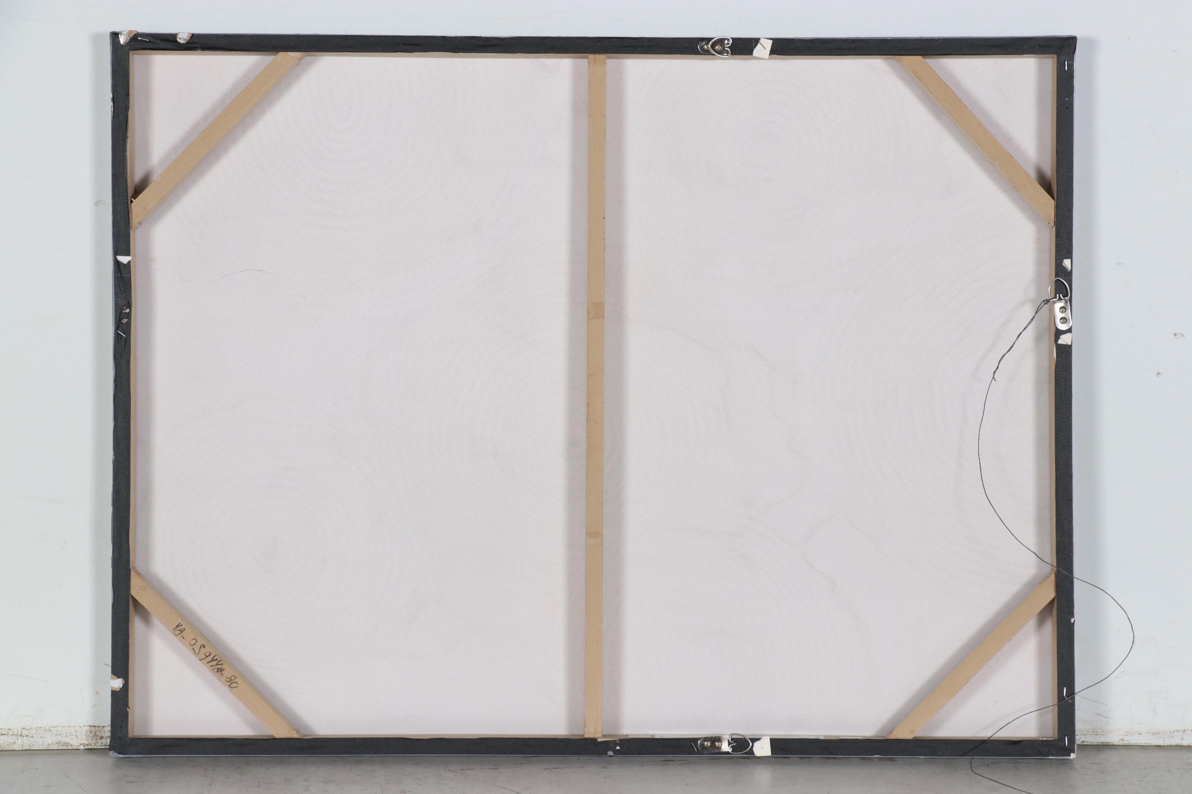 Abstract Geometric Mixed Media Painting