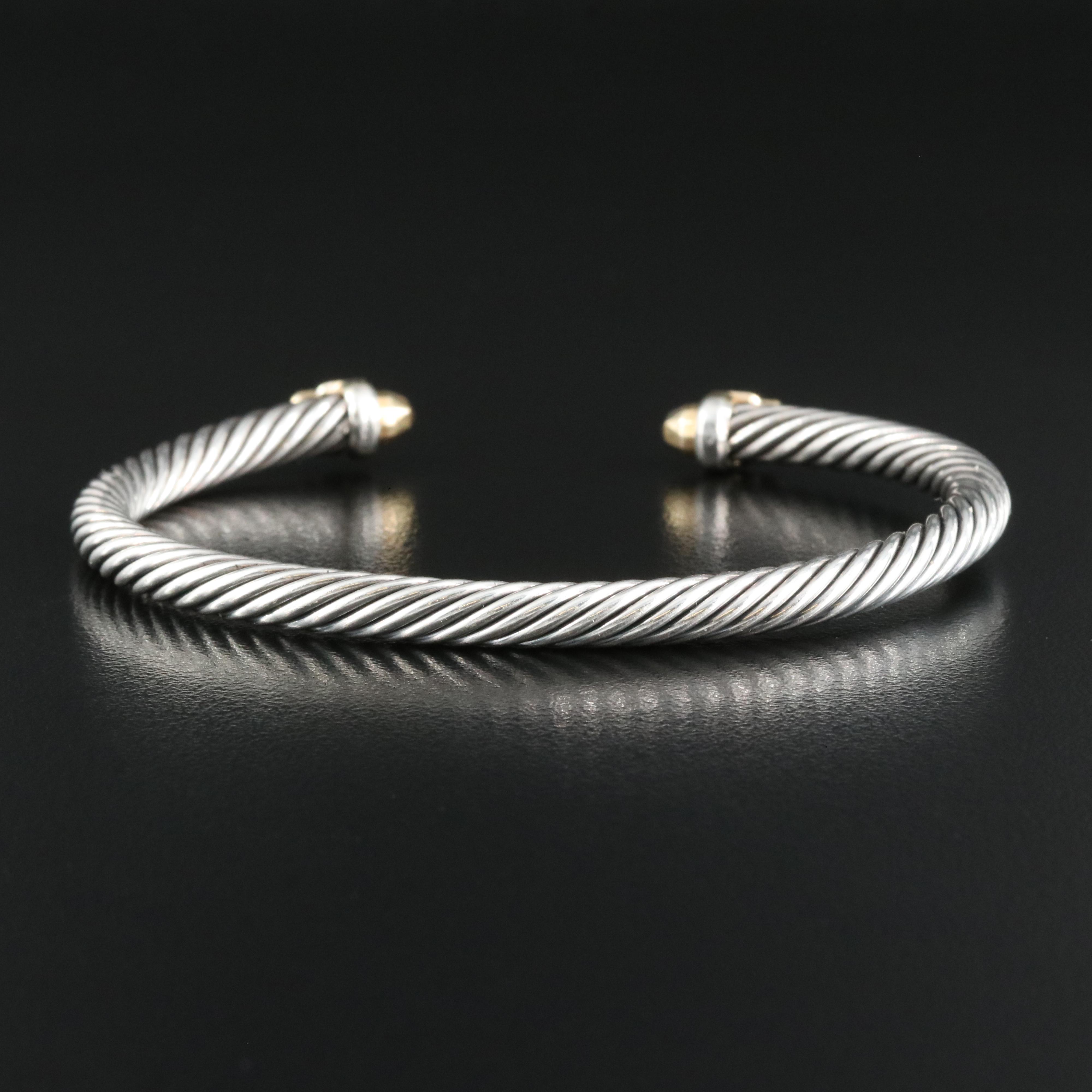David Yurman Cable Empire Sterling Cuff with 18K Accents