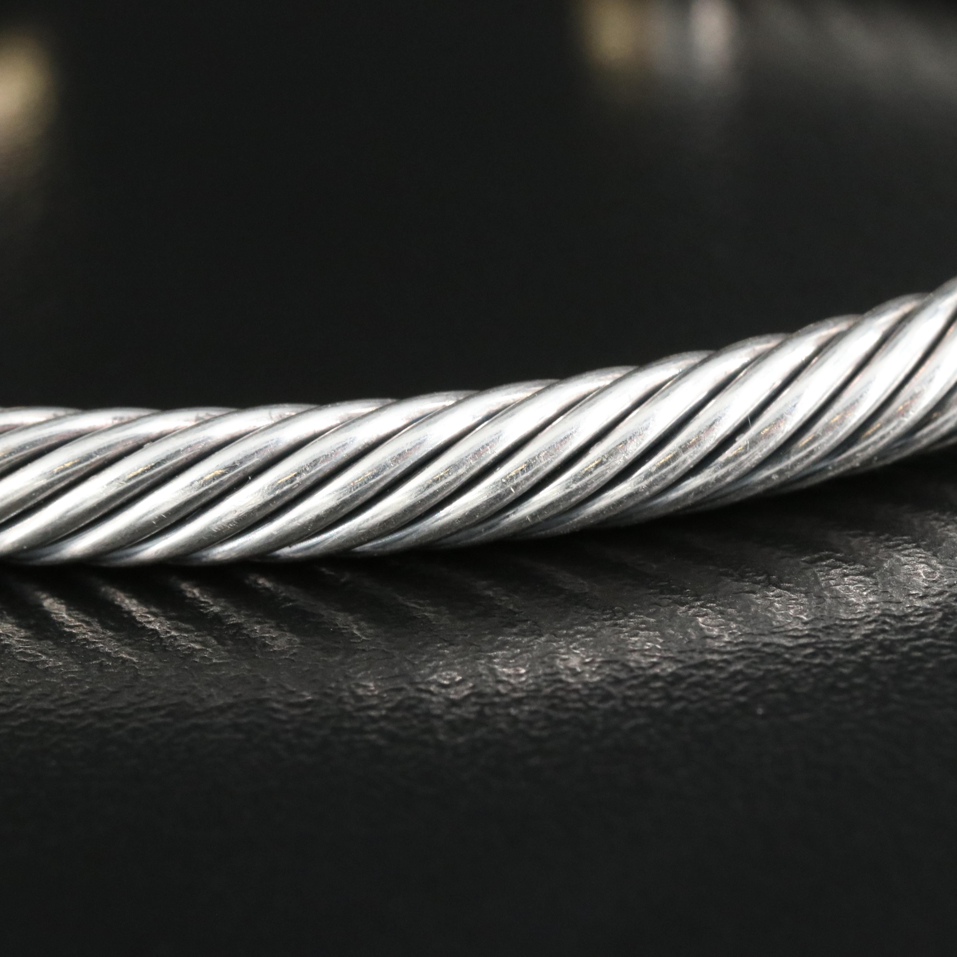 David Yurman Cable Empire Sterling Cuff with 18K Accents