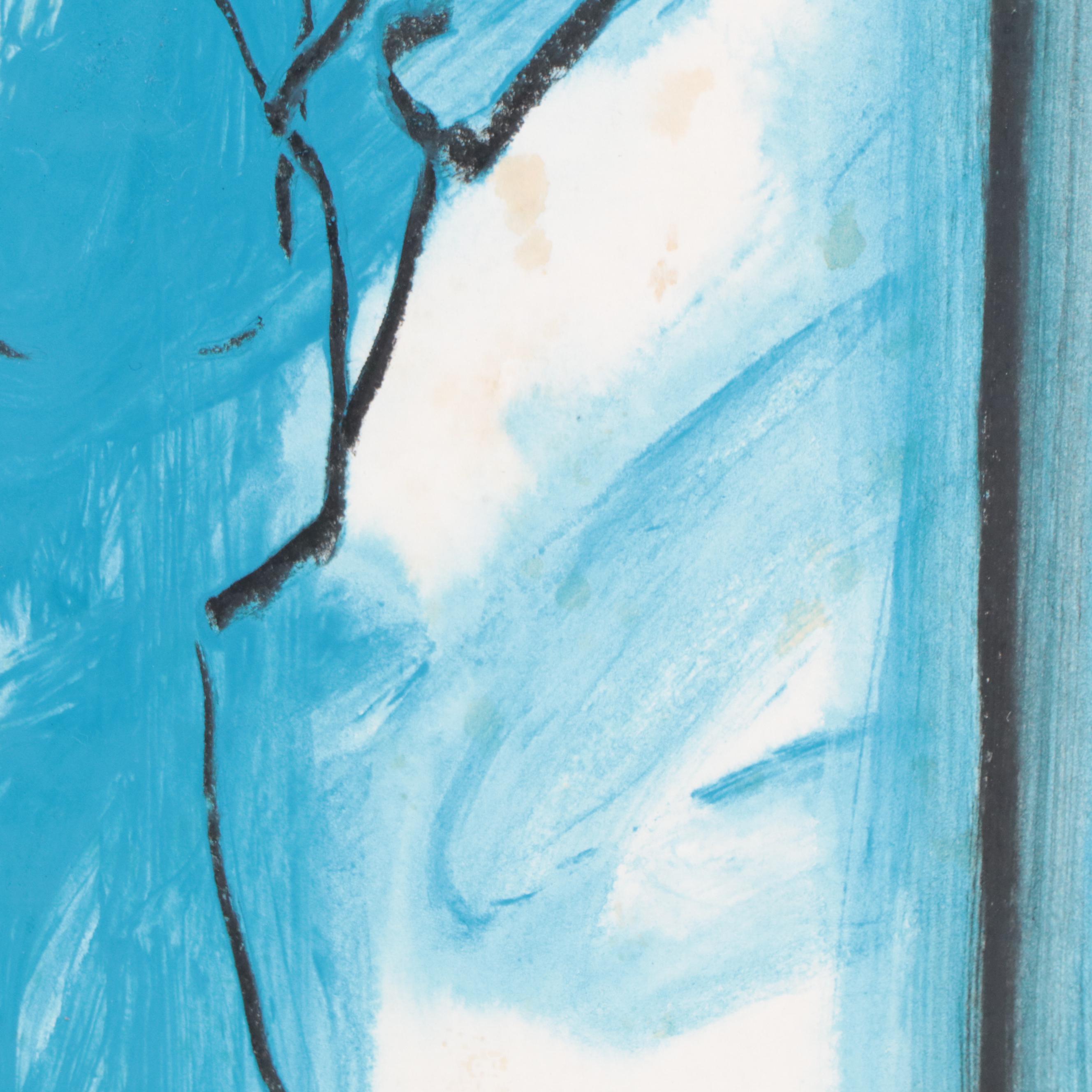 Jack Meanwell Figural Mixed Media Painting