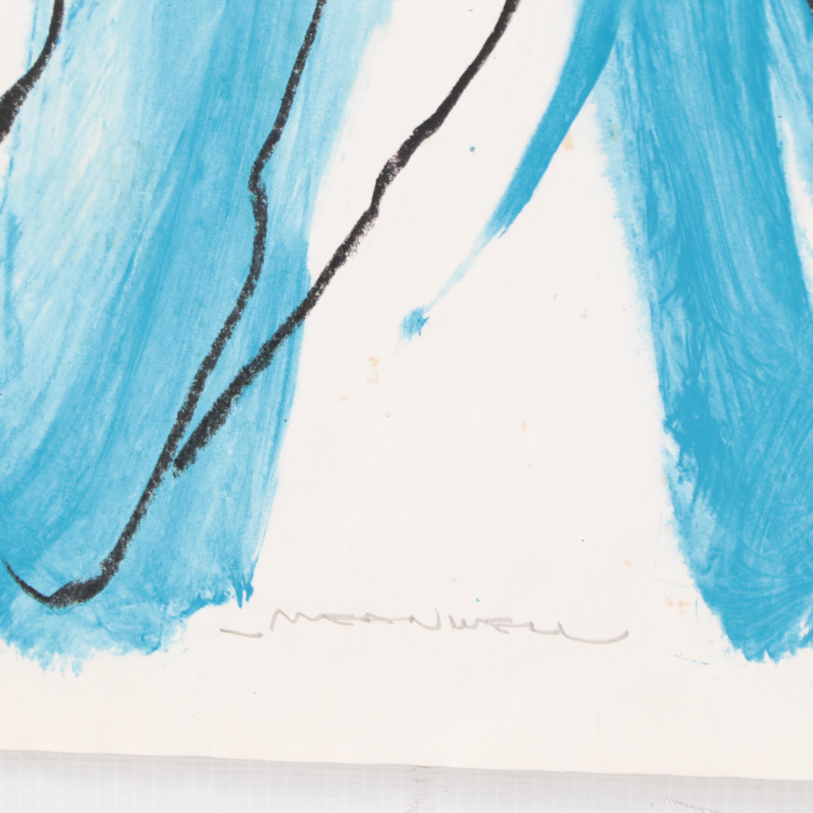 Jack Meanwell Figural Mixed Media Painting