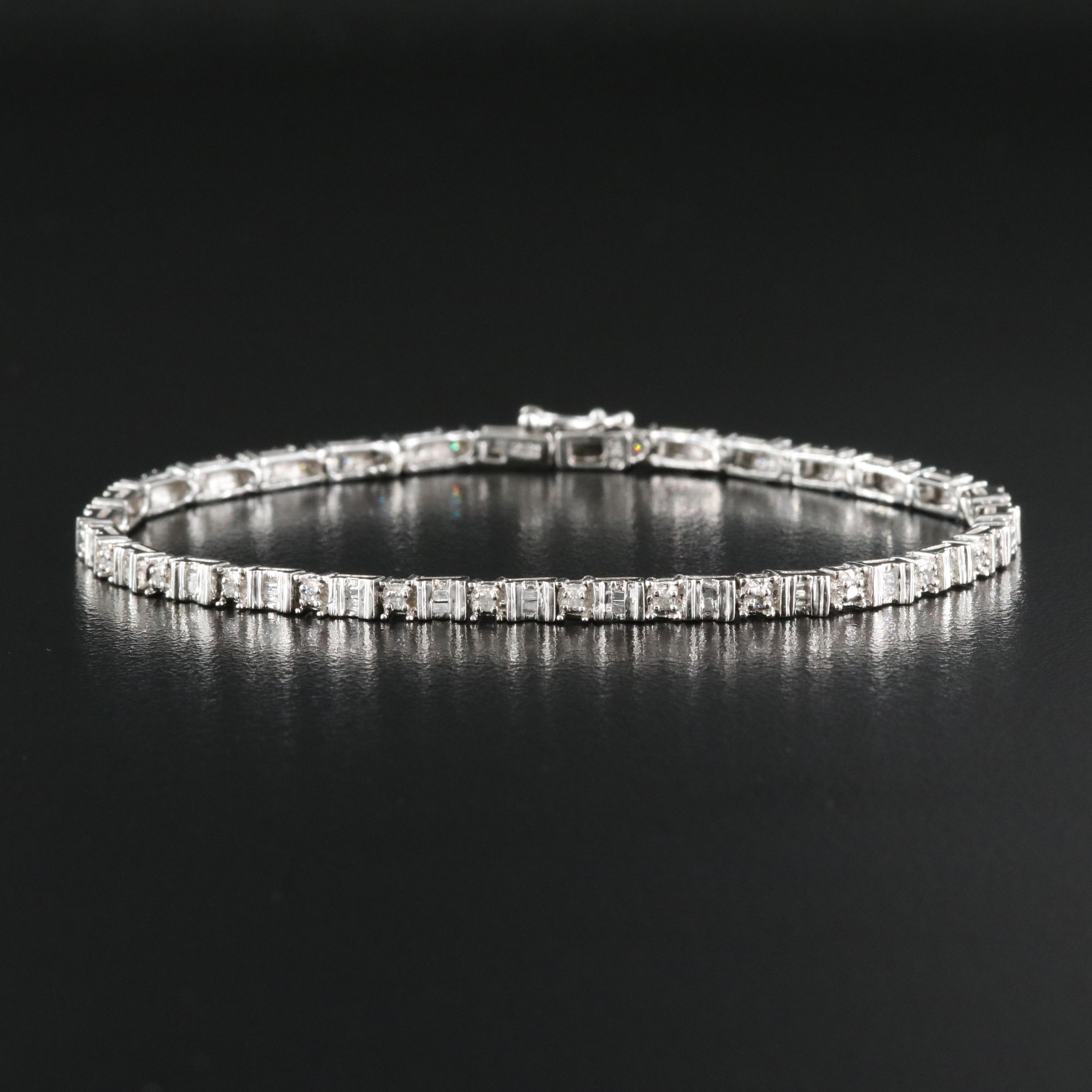 10K 0.45 CTW Diamond Line Bracelet