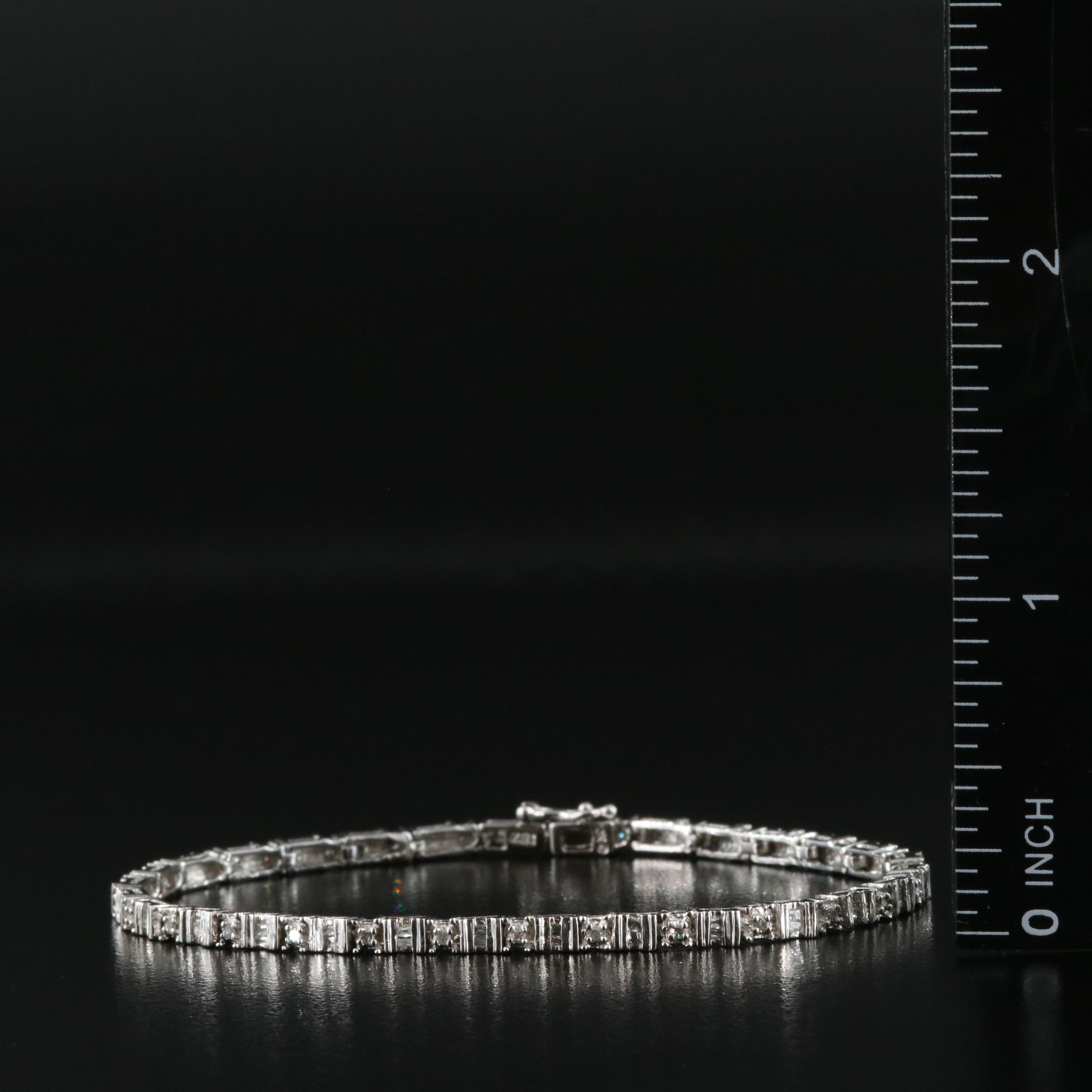 10K 0.45 CTW Diamond Line Bracelet