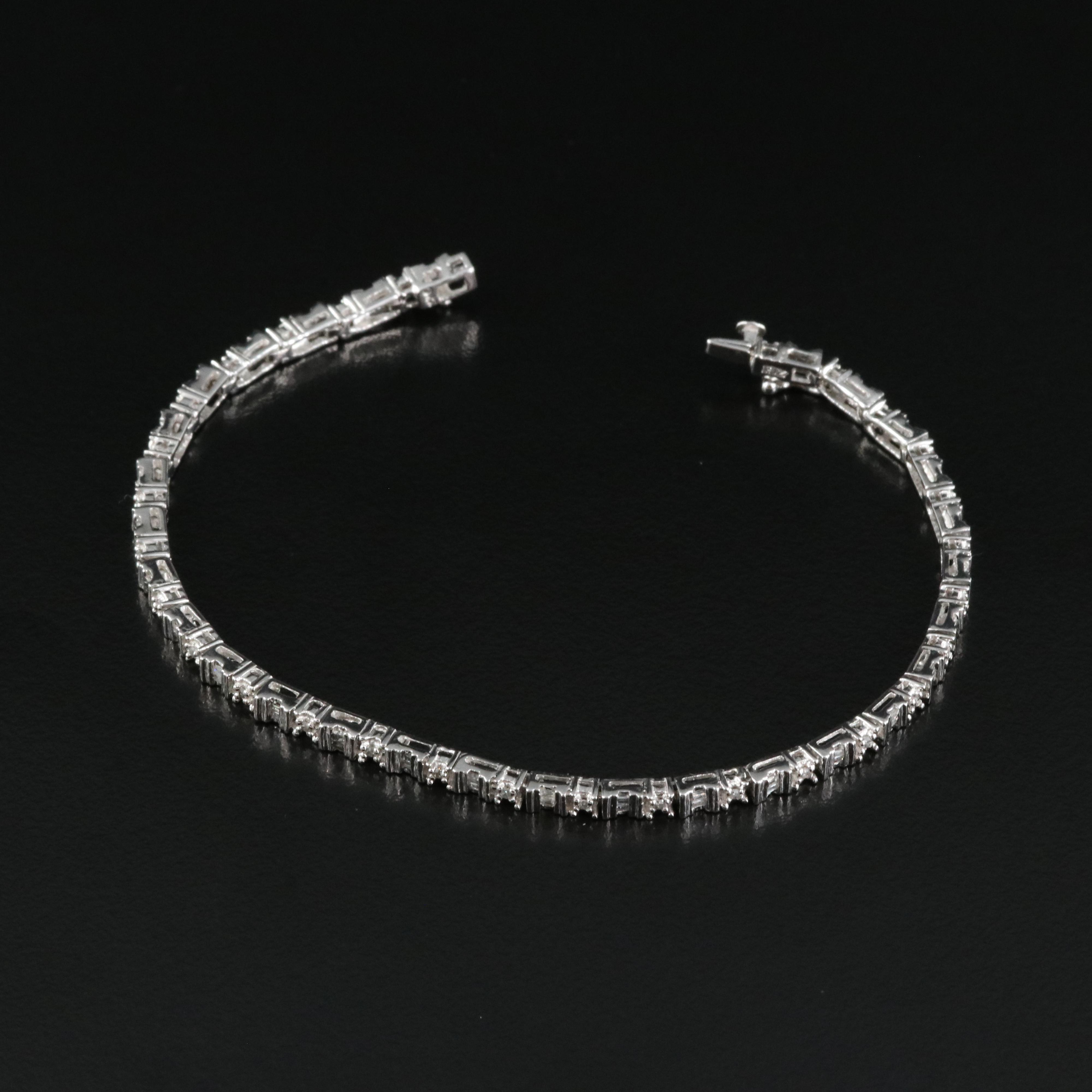 10K 0.45 CTW Diamond Line Bracelet