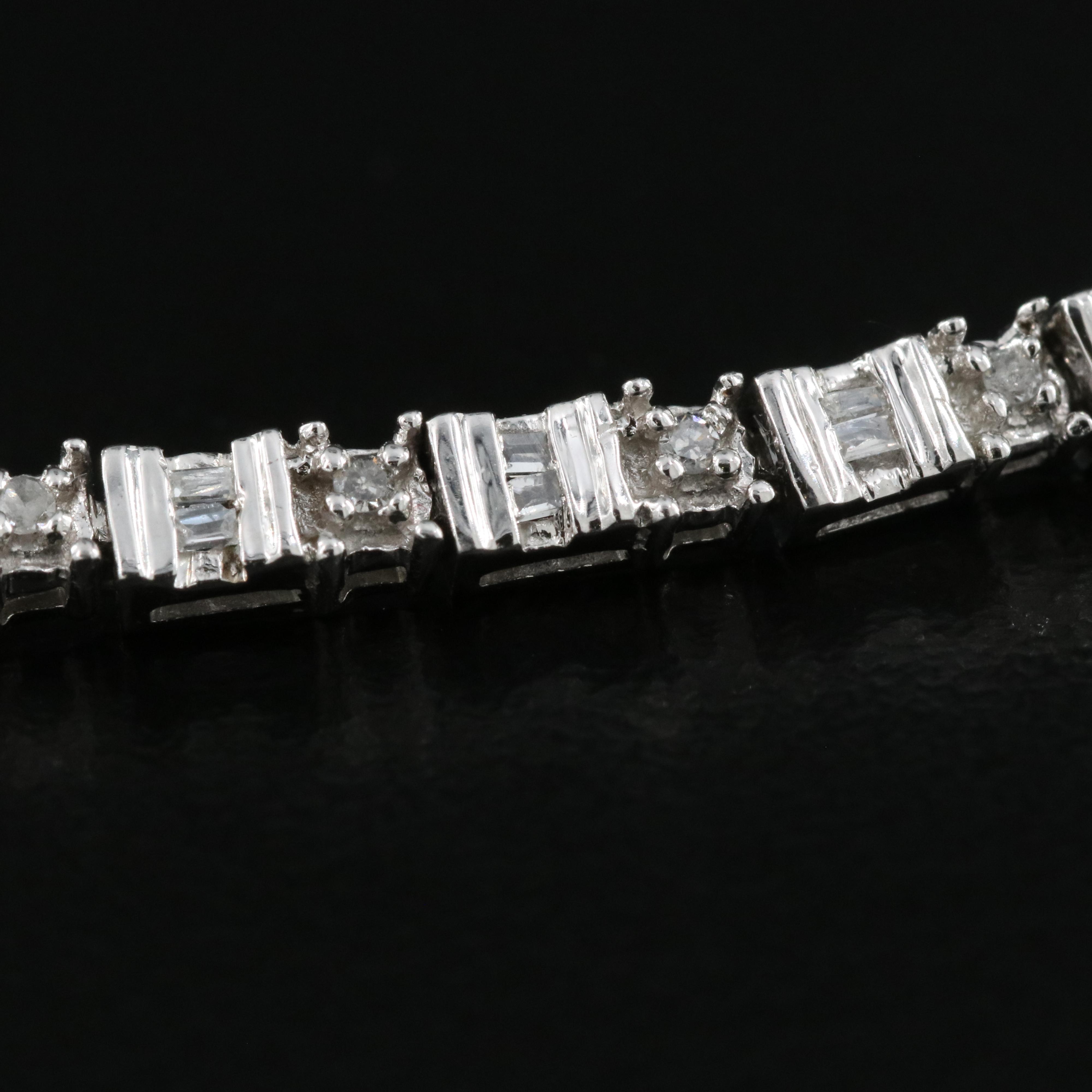 10K 0.45 CTW Diamond Line Bracelet
