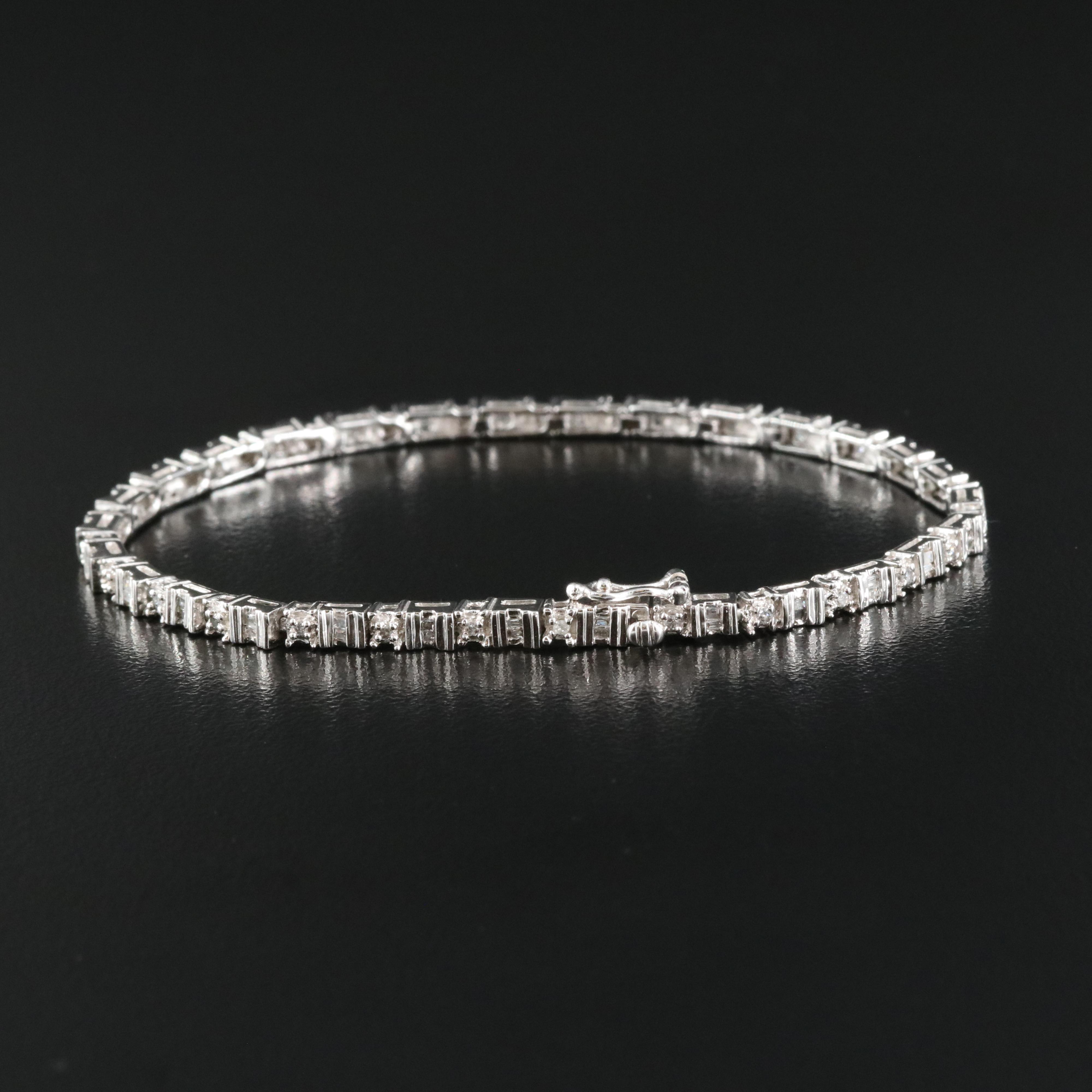 10K 0.45 CTW Diamond Line Bracelet