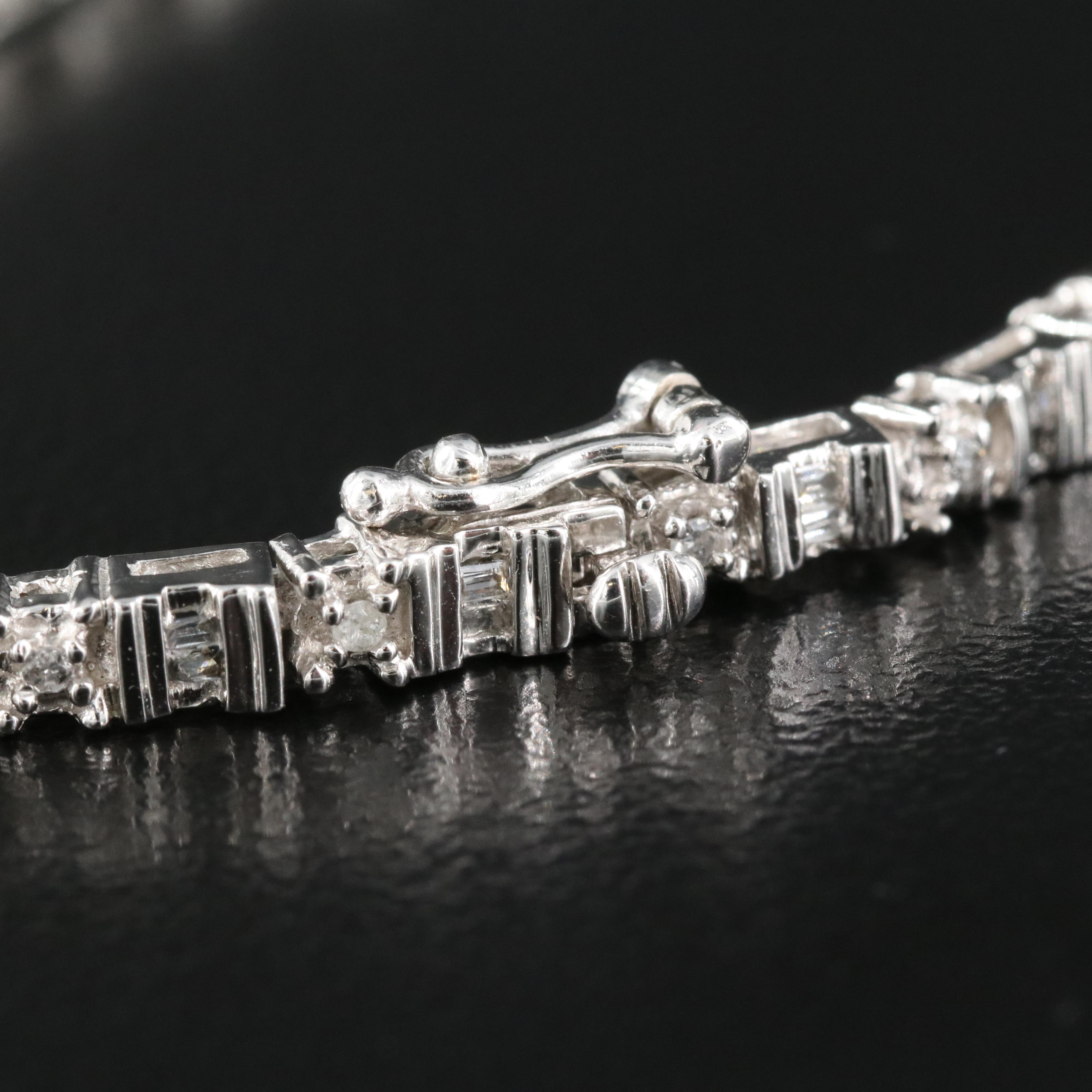 10K 0.45 CTW Diamond Line Bracelet