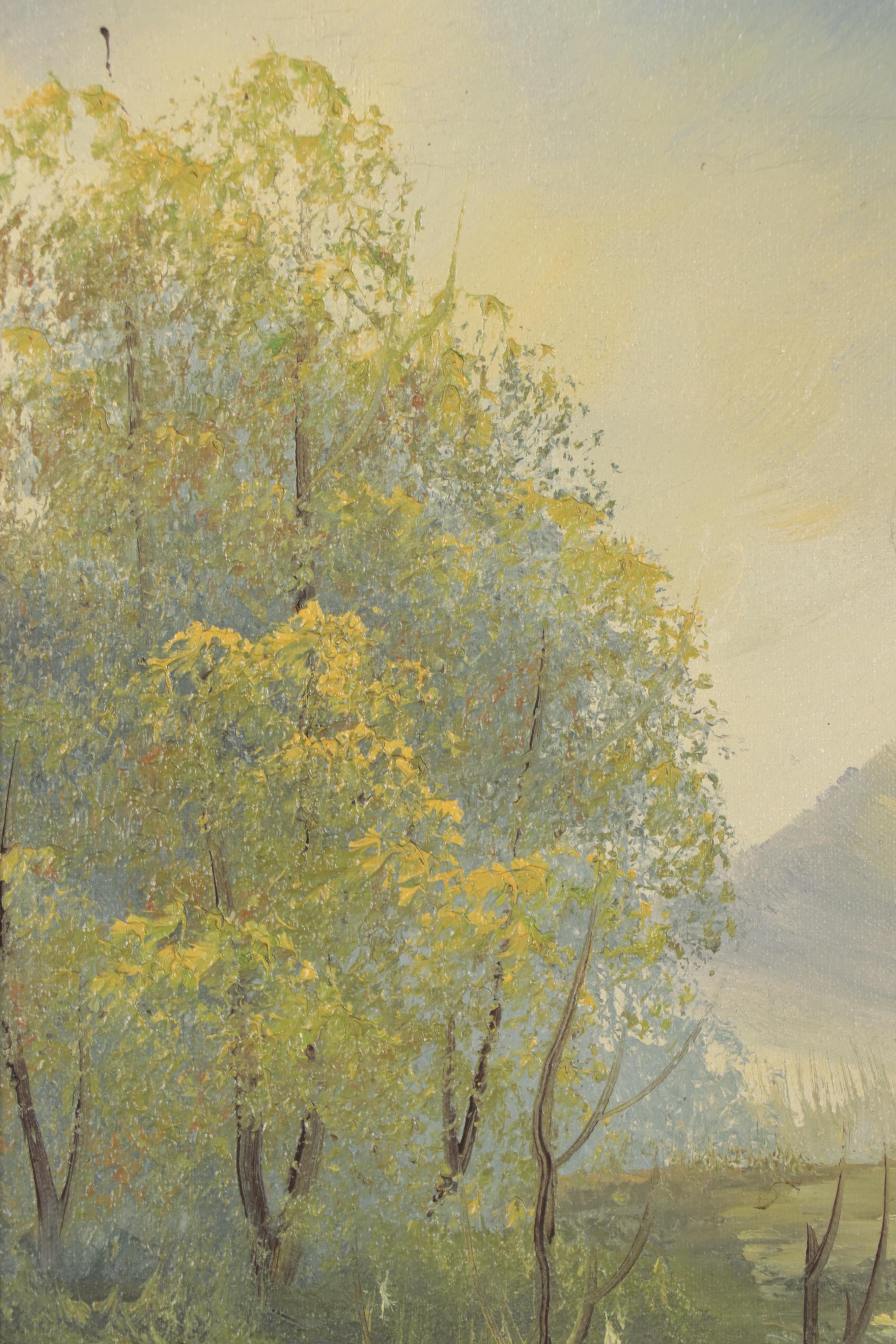 Idyllic Country Landscape Oil Painting