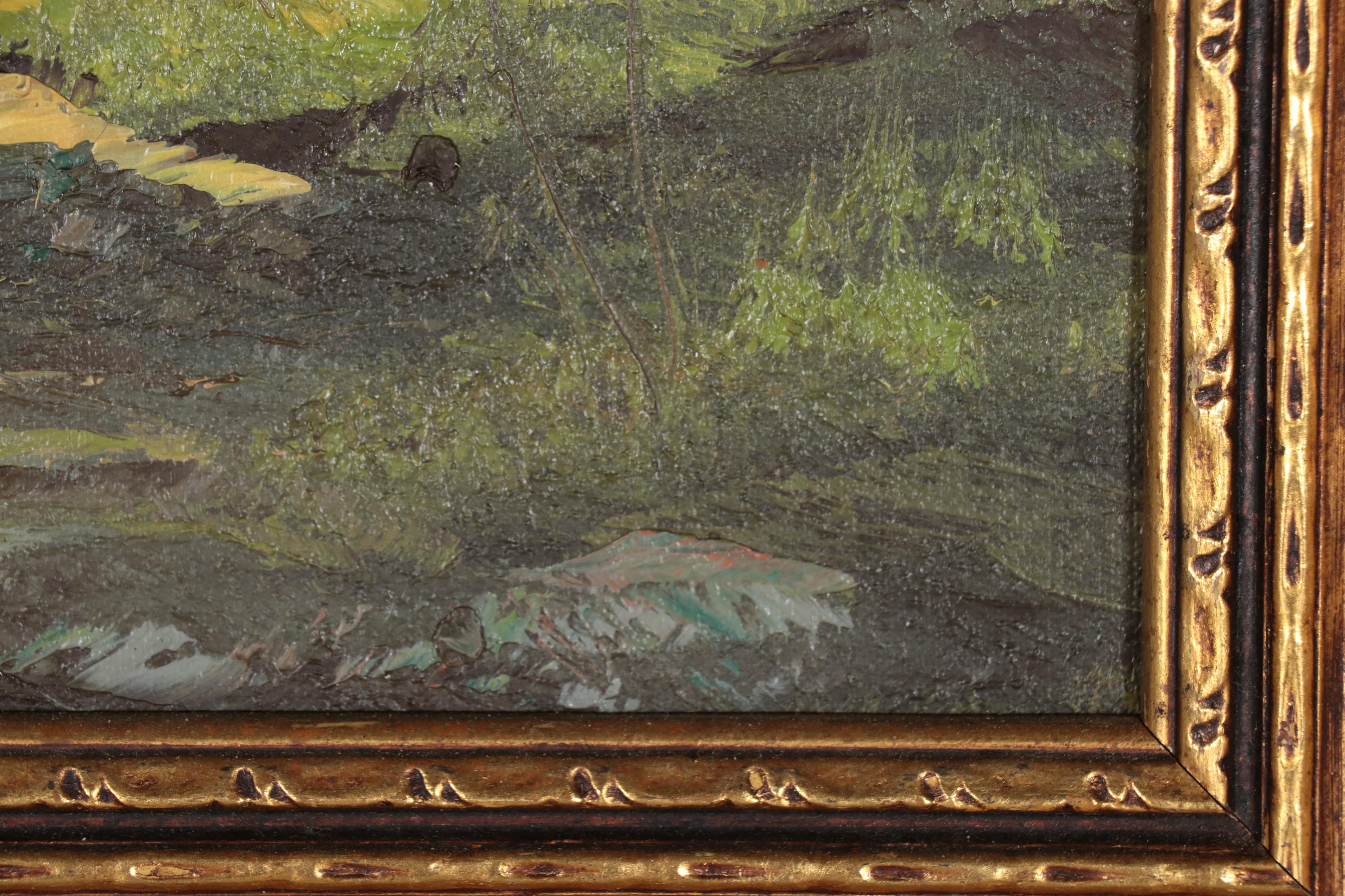 Idyllic Country Landscape Oil Painting