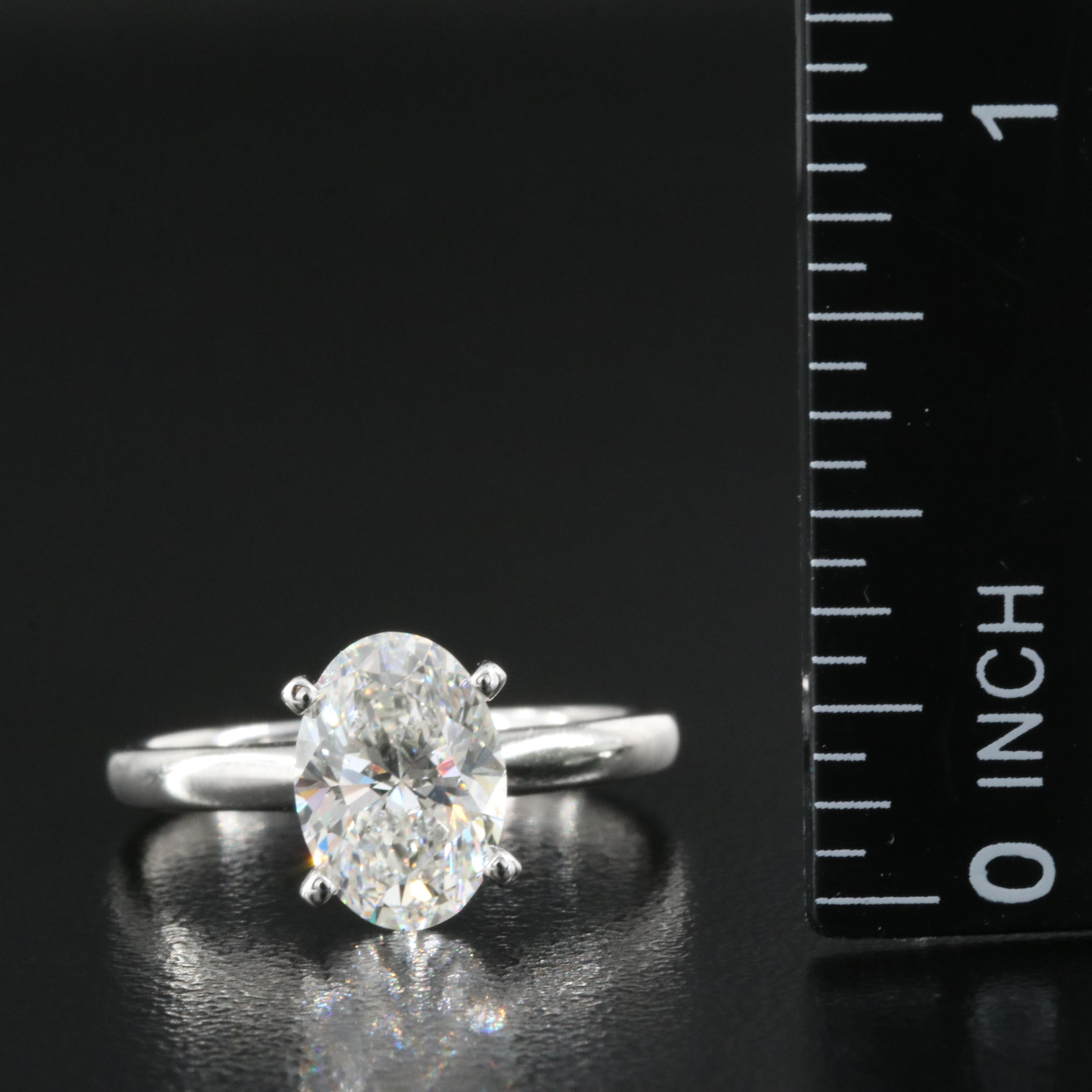 14K 2.00 CT Lab Grown Diamond Solitaire Ring with IGI Online Report