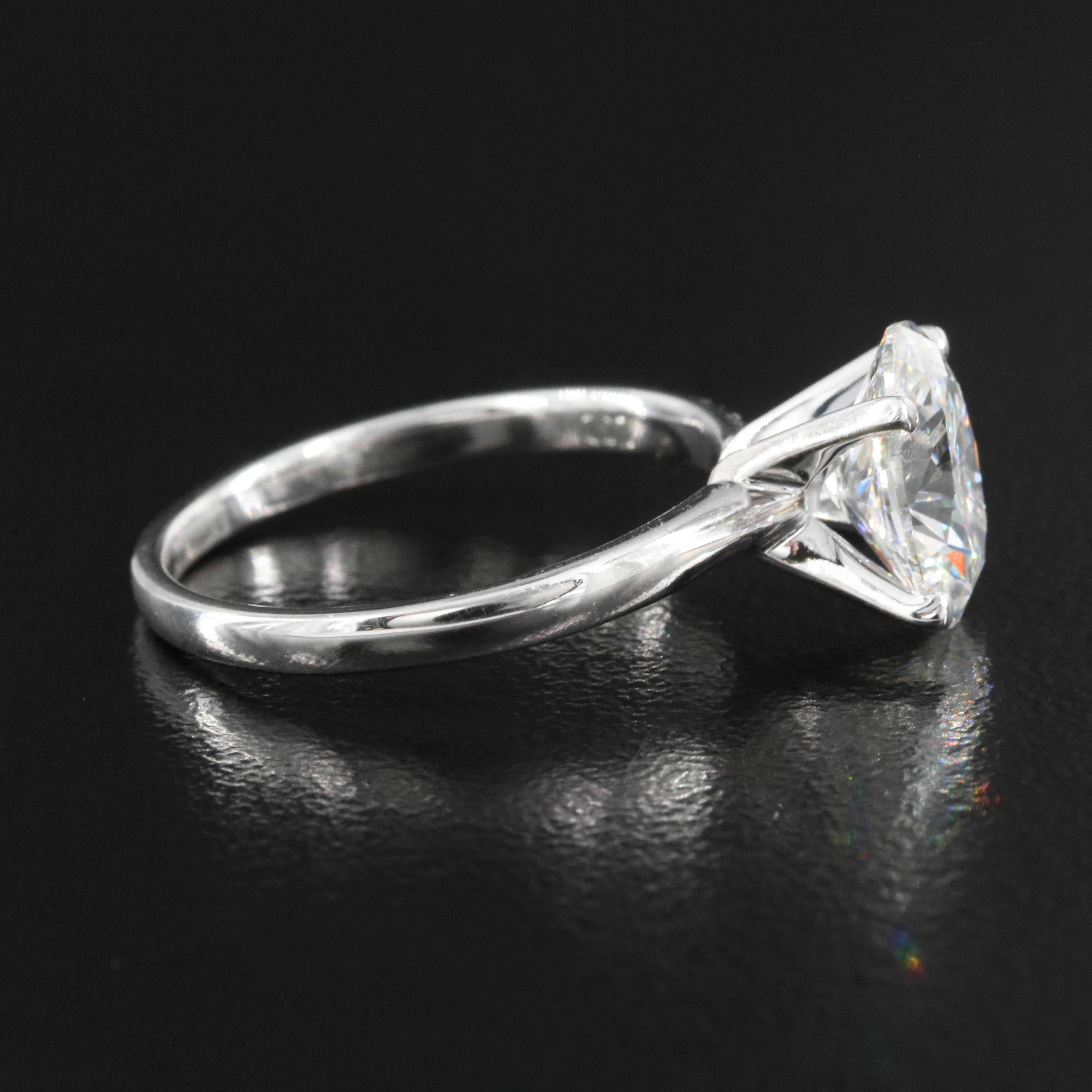 14K 2.00 CT Lab Grown Diamond Solitaire Ring with IGI Online Report