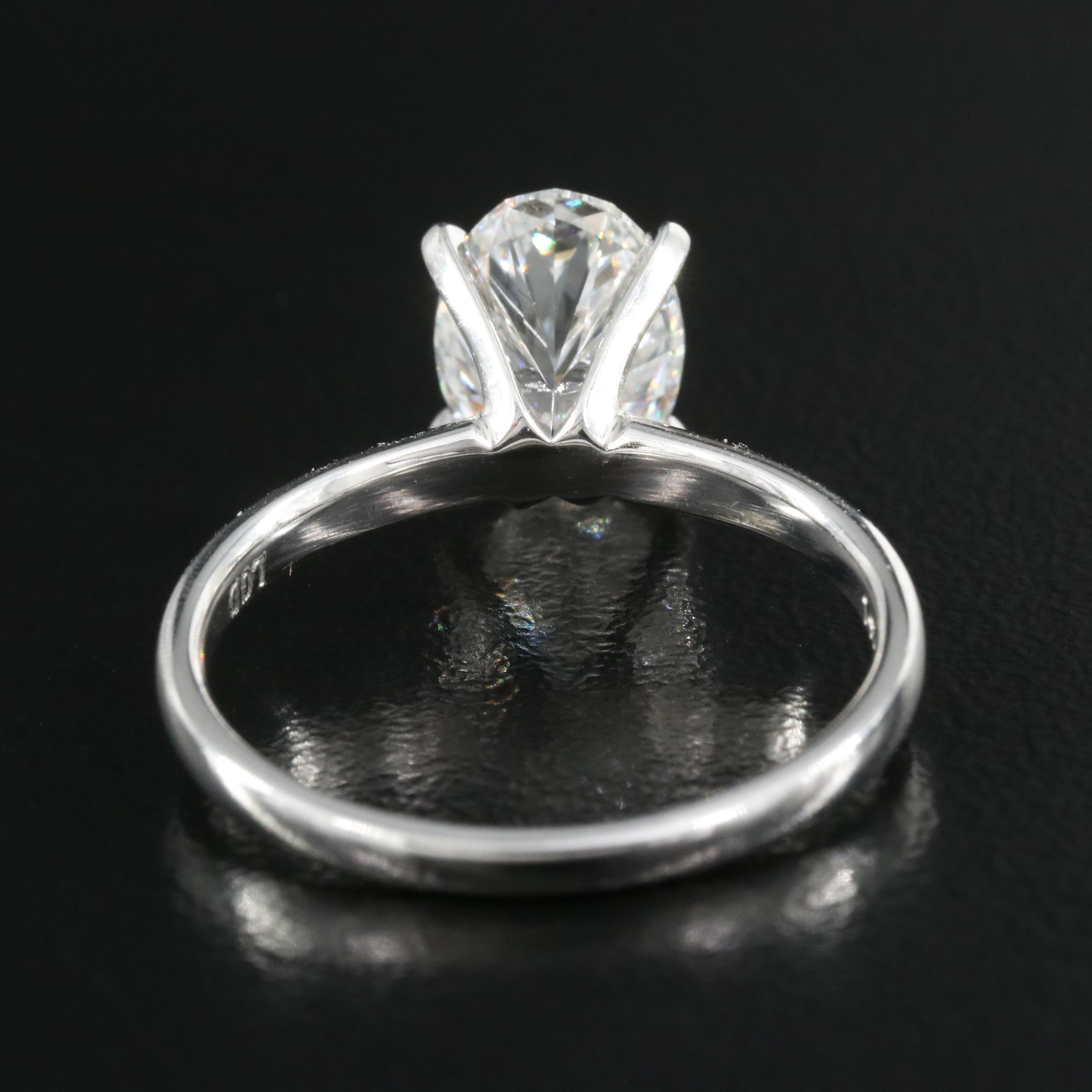 14K 2.00 CT Lab Grown Diamond Solitaire Ring with IGI Online Report