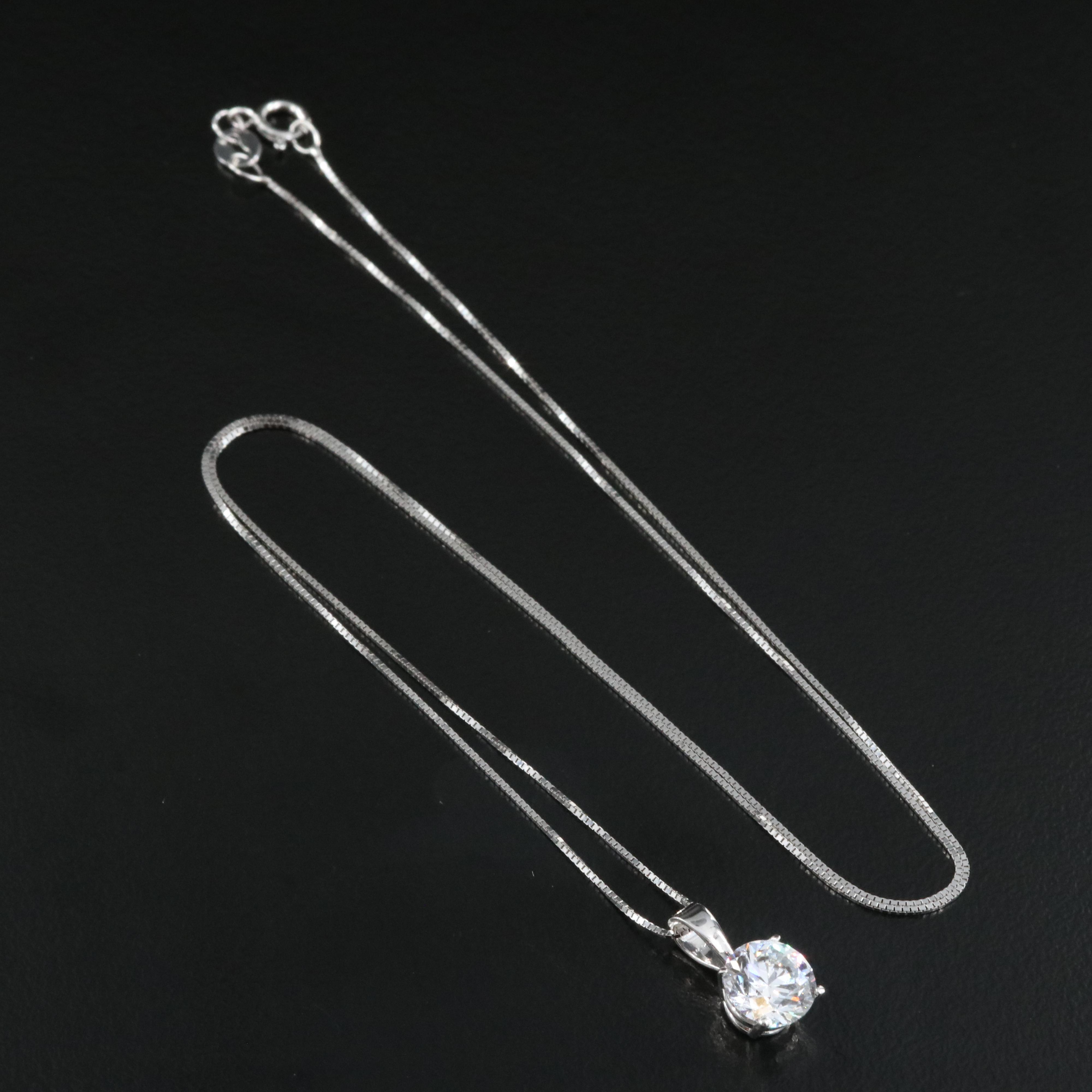 14K 1.17 CT Lab Grown Diamond Solitaire Pendant Necklace