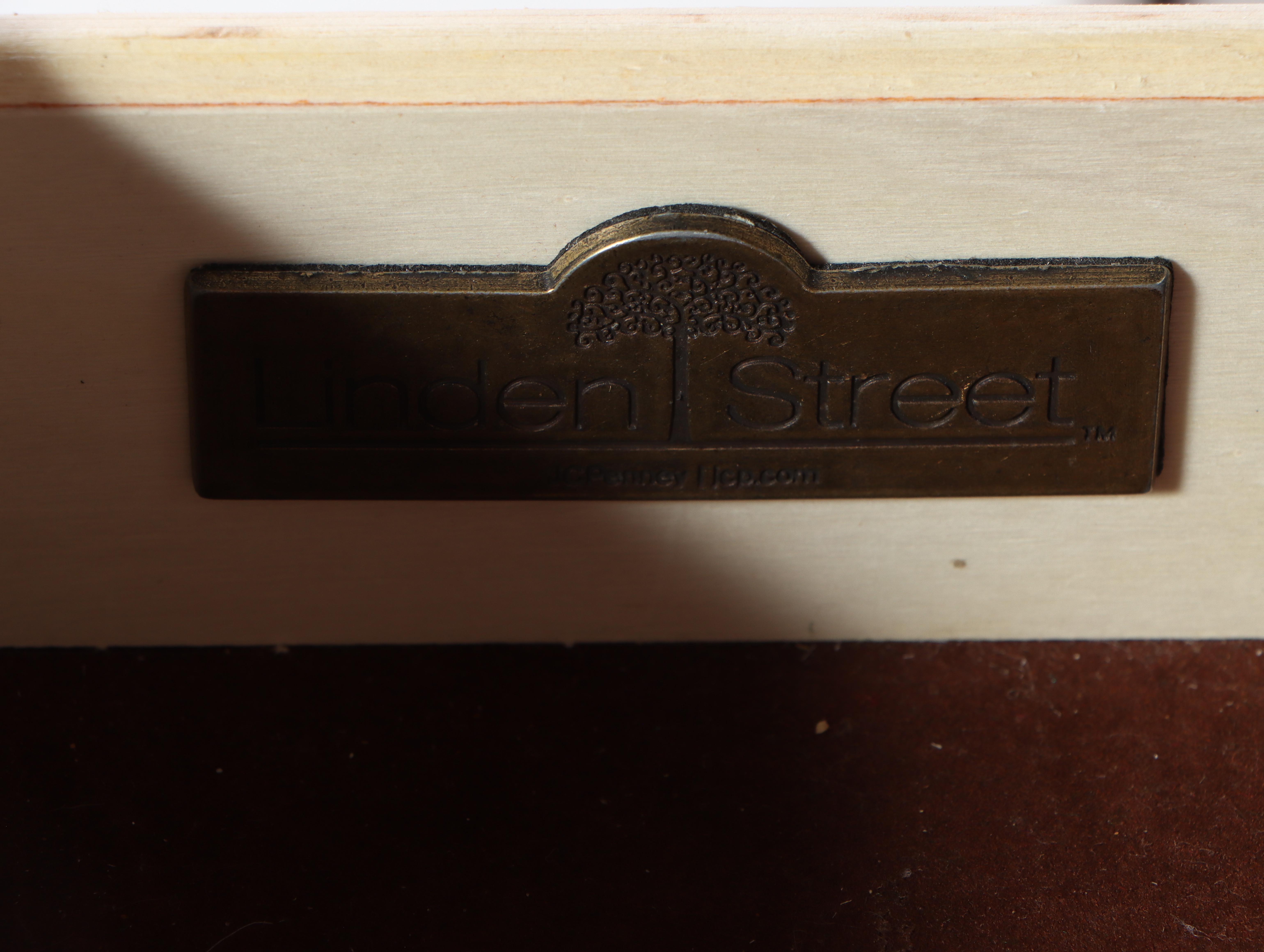 Pair of JCPenny "Linden Street" Arts and Crafts Style Cherrywood Side Tables