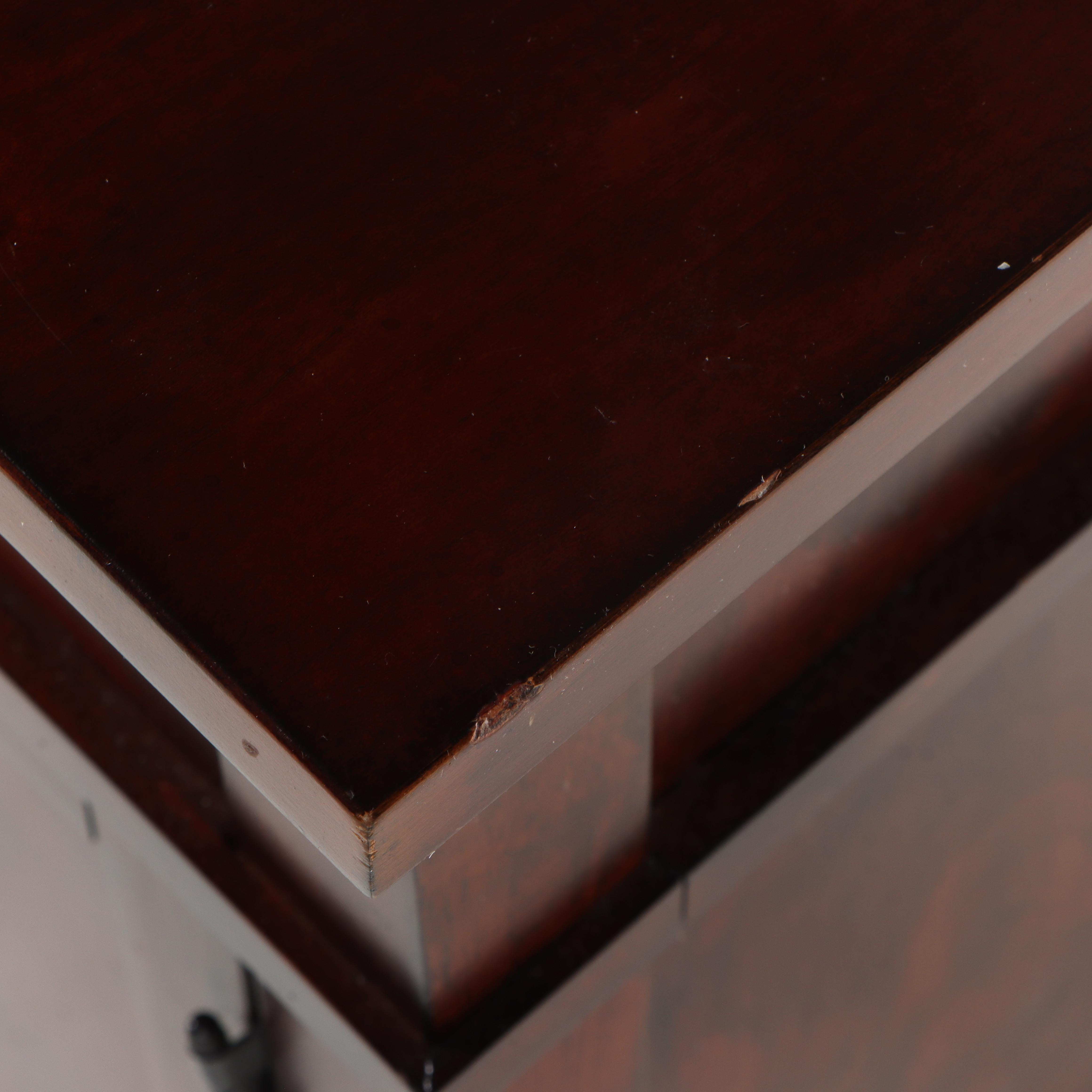 Pair of JCPenny "Linden Street" Arts and Crafts Style Cherrywood Side Tables