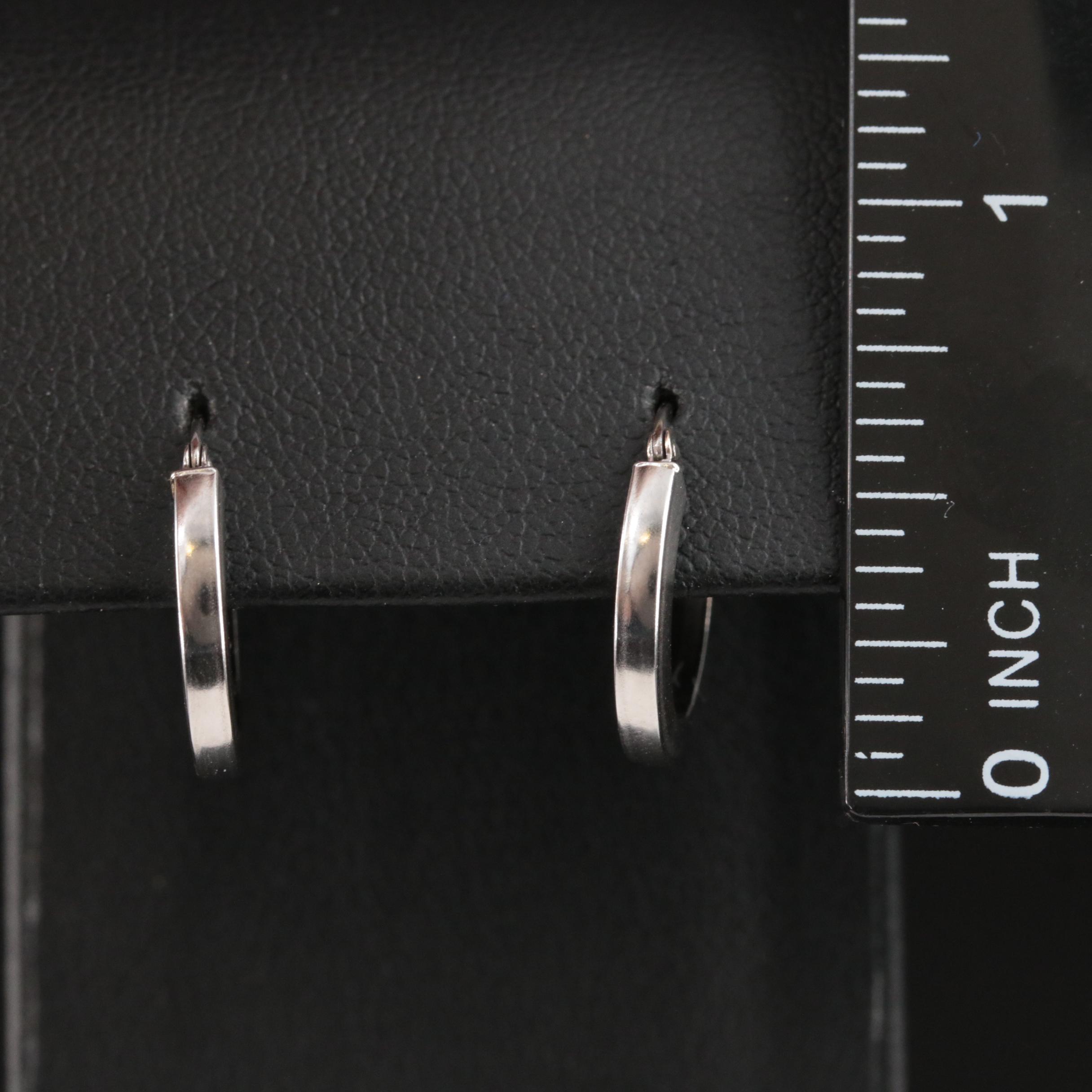 14K Diamond Hoop Earrings