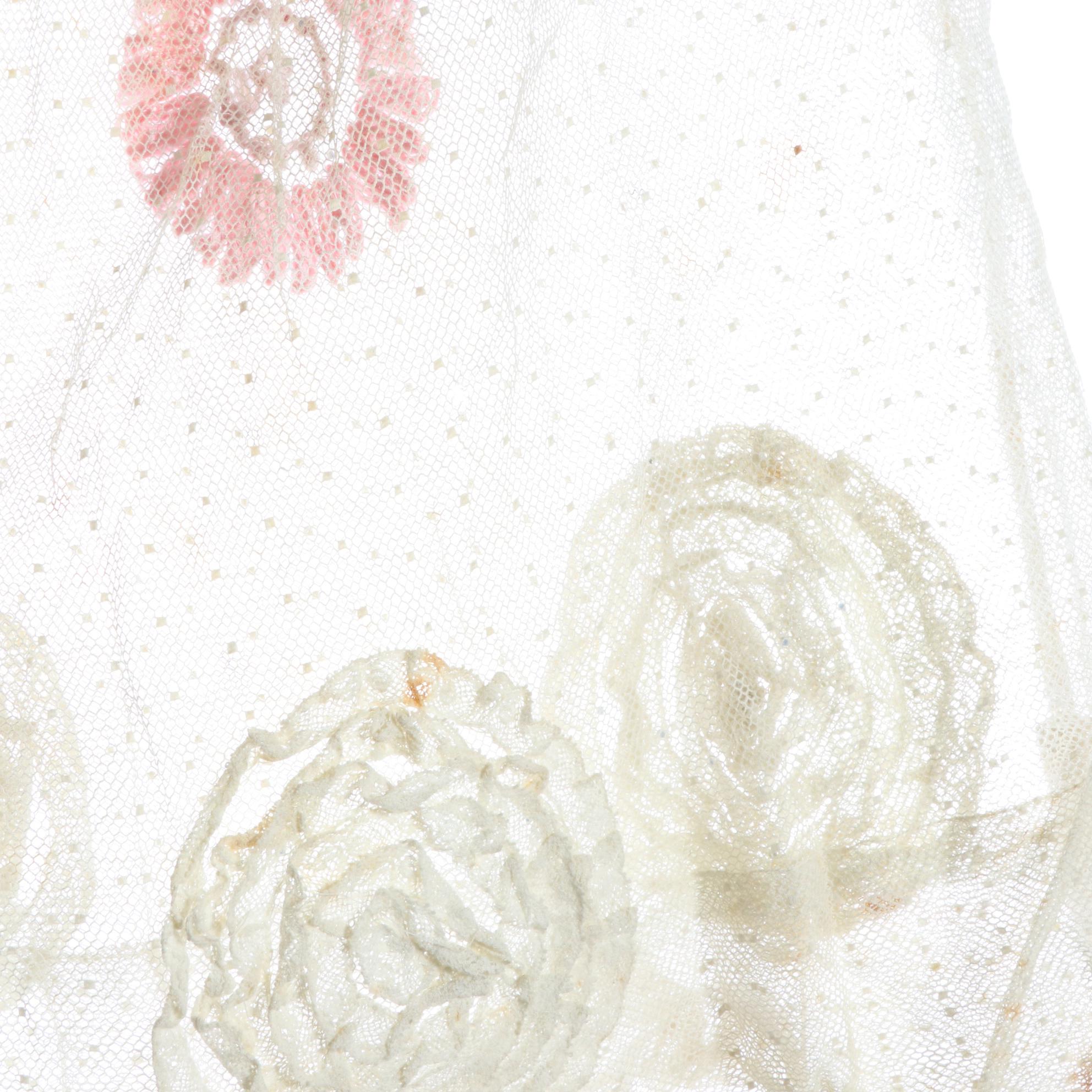 Lace Trimmed Nightgown, Sheer Blouses and Script Printed Crinoline