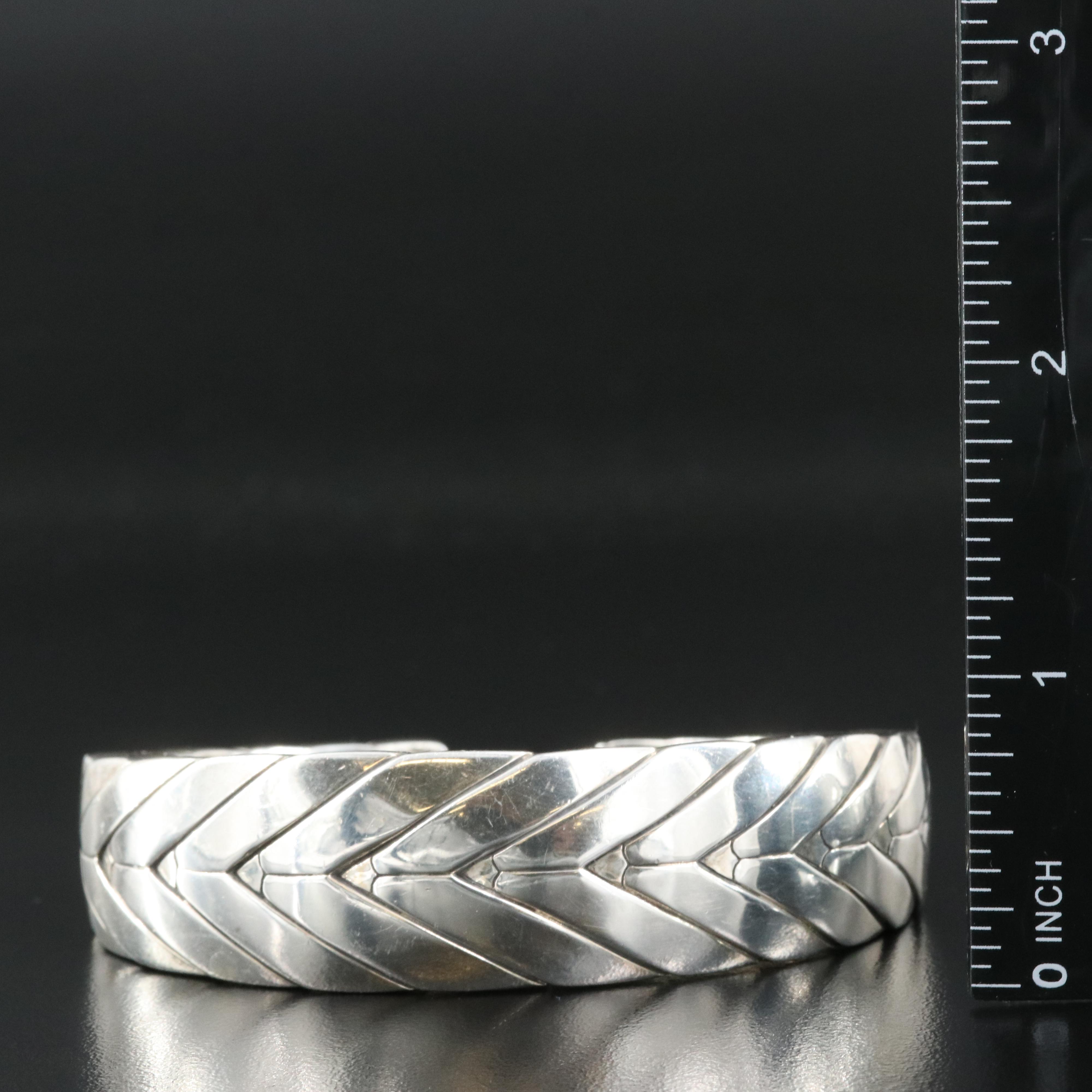 John Hardy Carved Sterling Kick Cuff