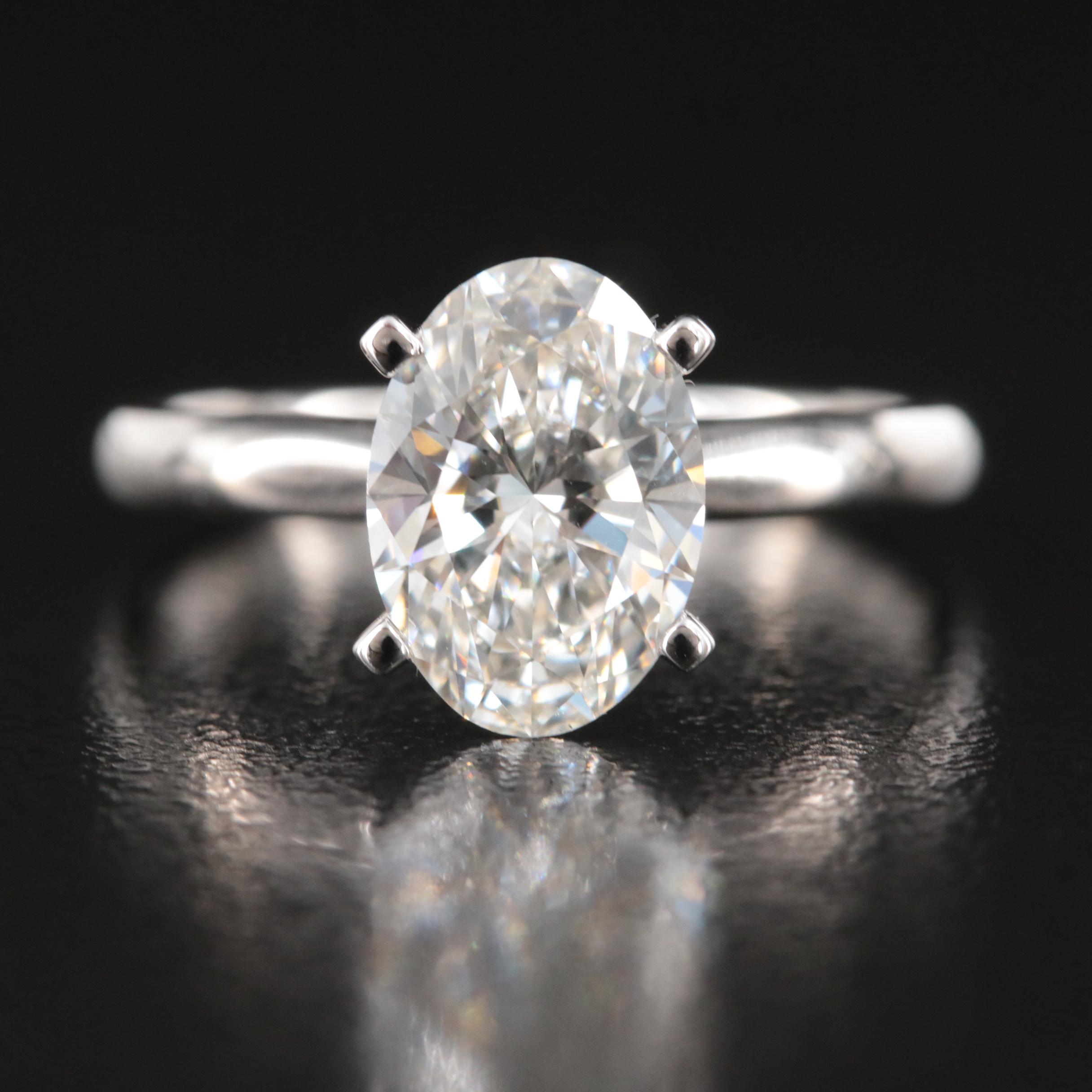 14K 2.11 CT Lab Grown Solitaire Ring