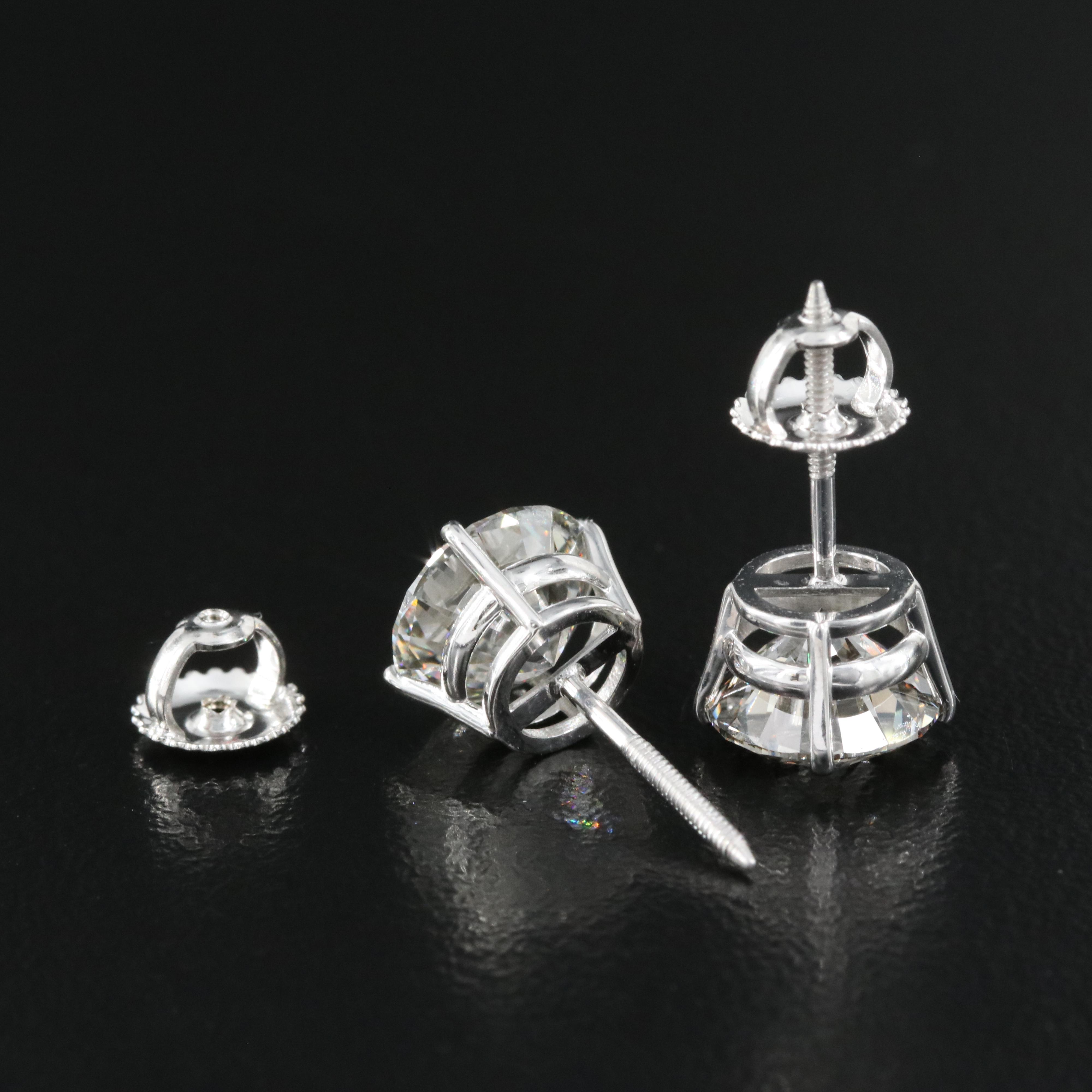 14K 4.06 CTW Lab Grown Diamond Stud Earrings