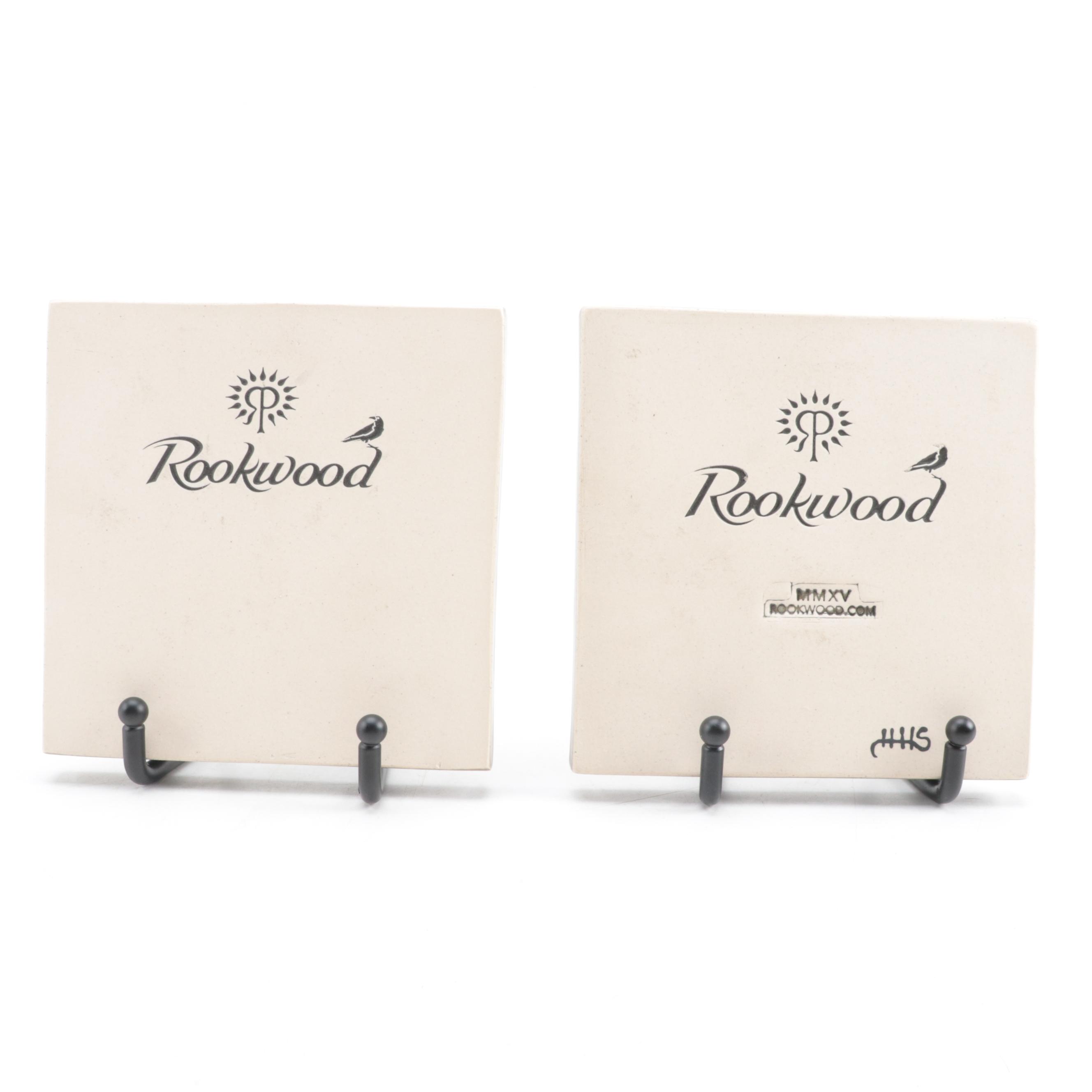 Rookwood Pottery Glazed Ceramic Floral Tiles