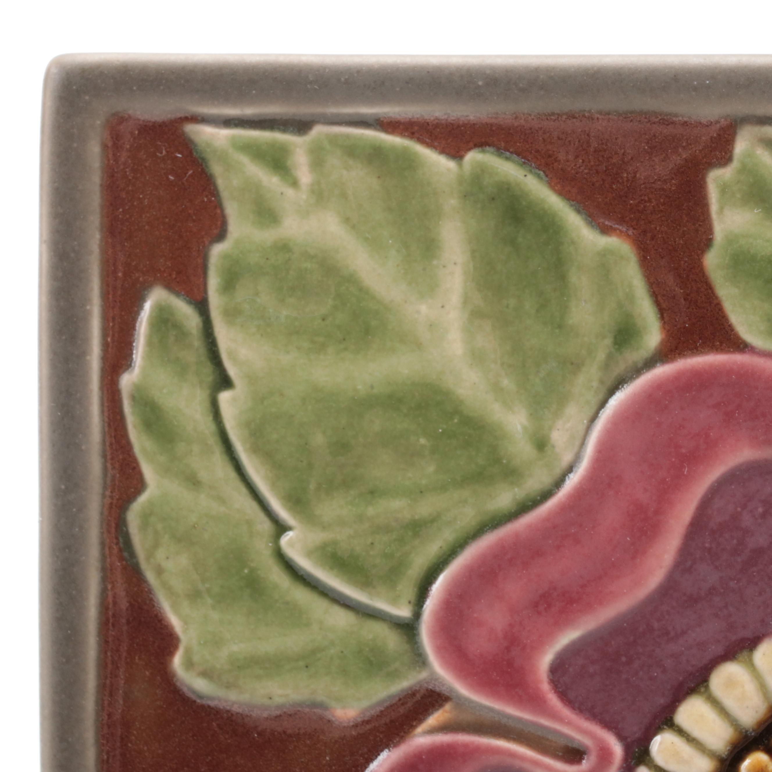 Rookwood Pottery Glazed Ceramic Floral Tiles