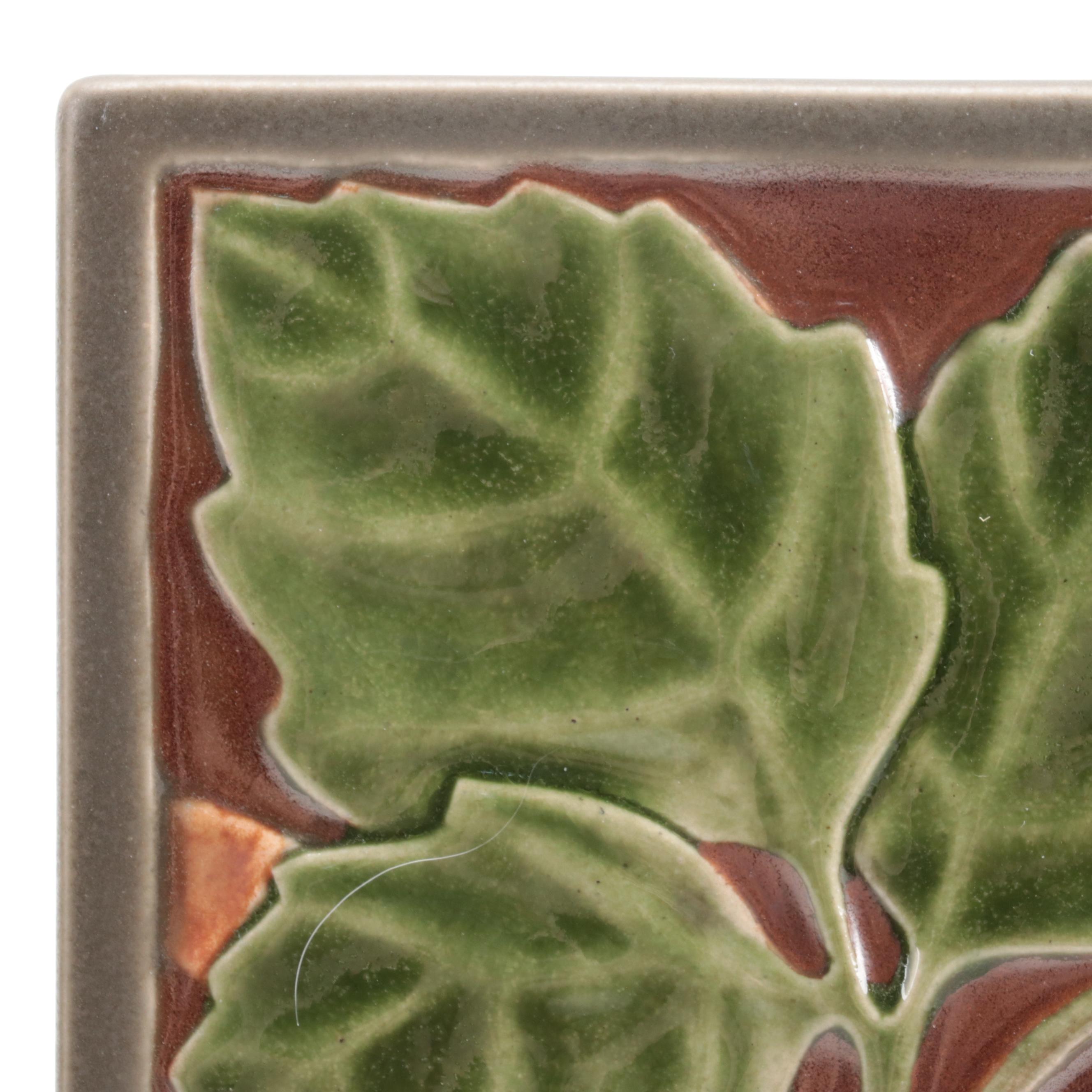 Rookwood Pottery Glazed Ceramic Floral Tiles