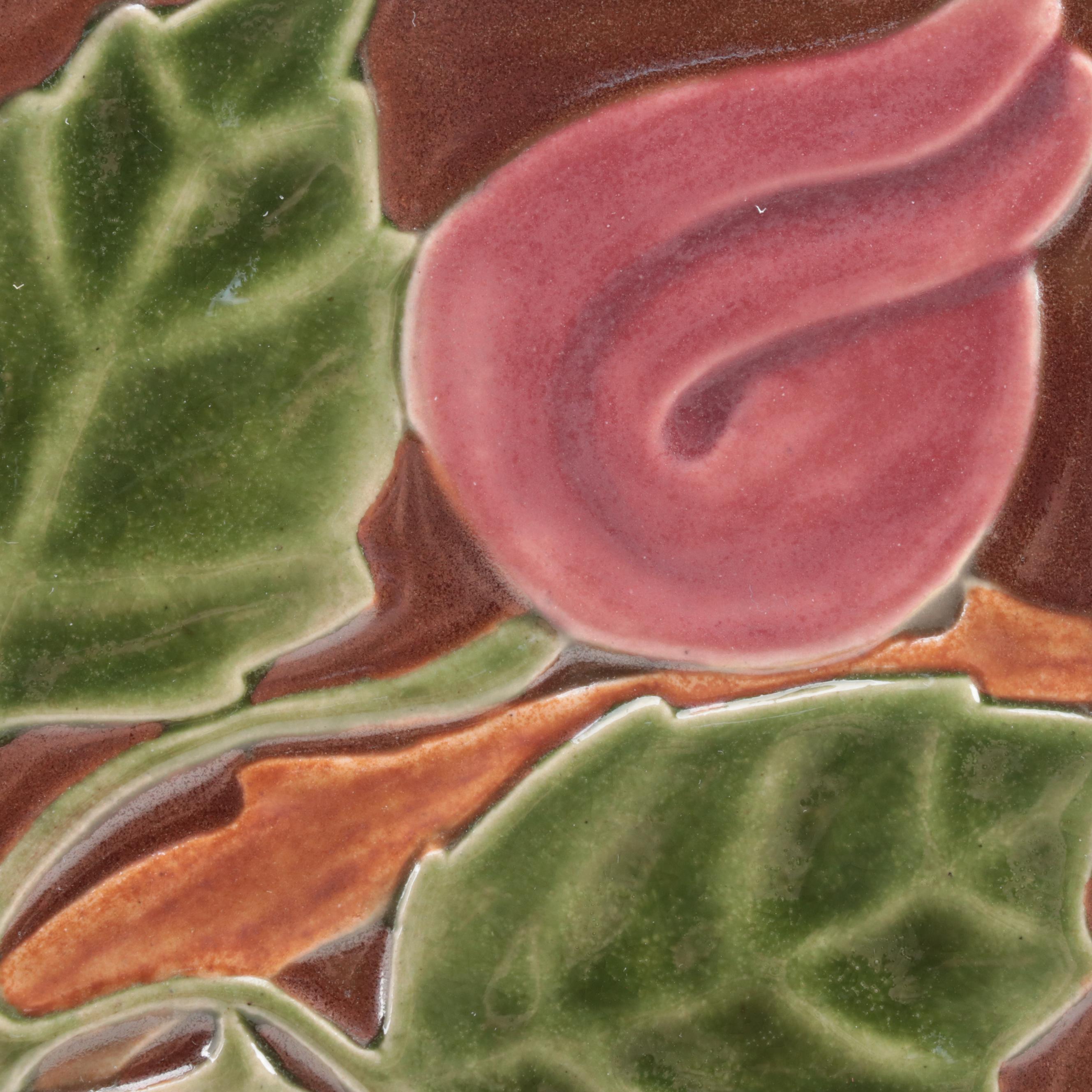 Rookwood Pottery Glazed Ceramic Floral Tiles