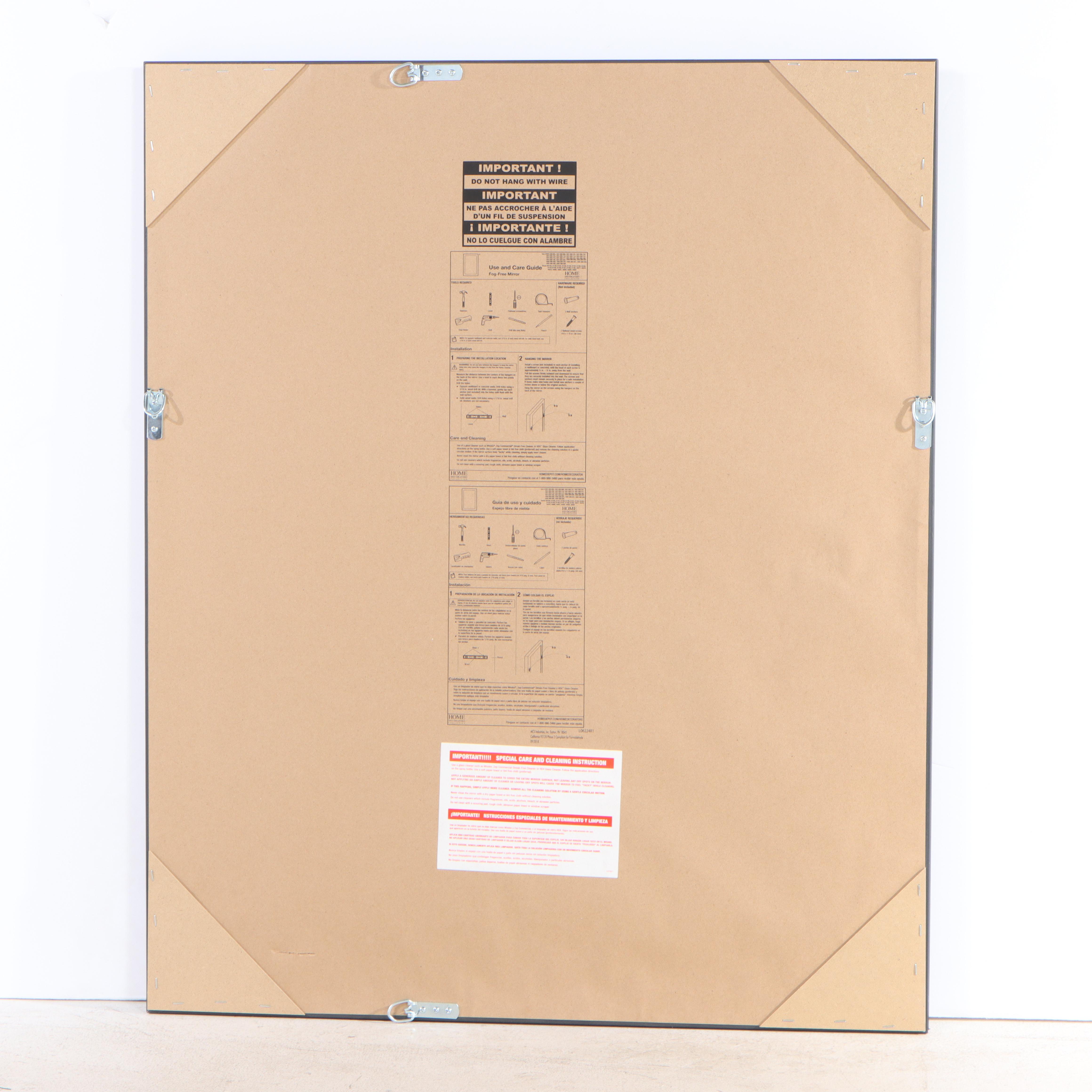 Home Depot "Home Decorators Collection" Black Molded Plastic Mirror