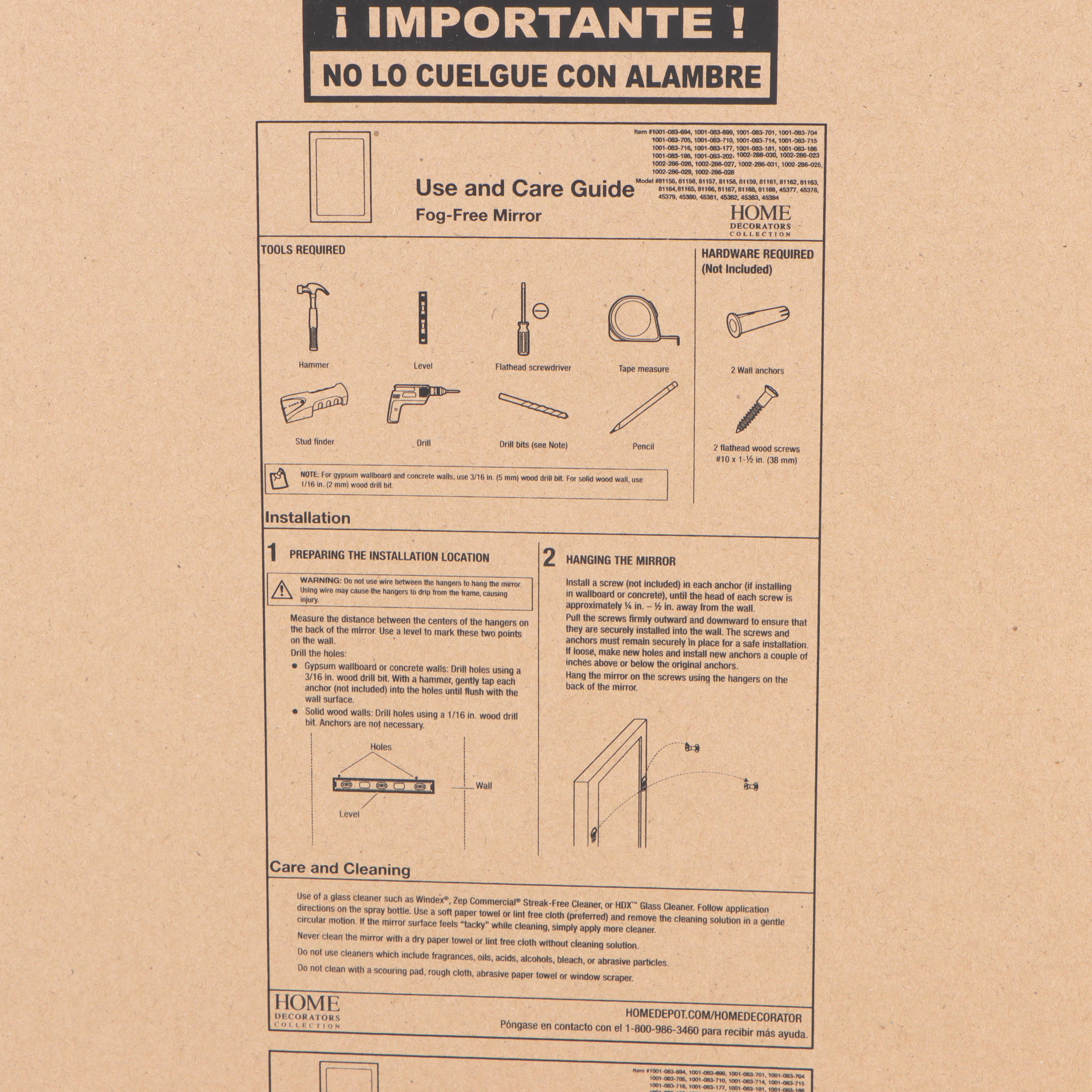 Home Depot "Home Decorators Collection" Black Molded Plastic Mirror