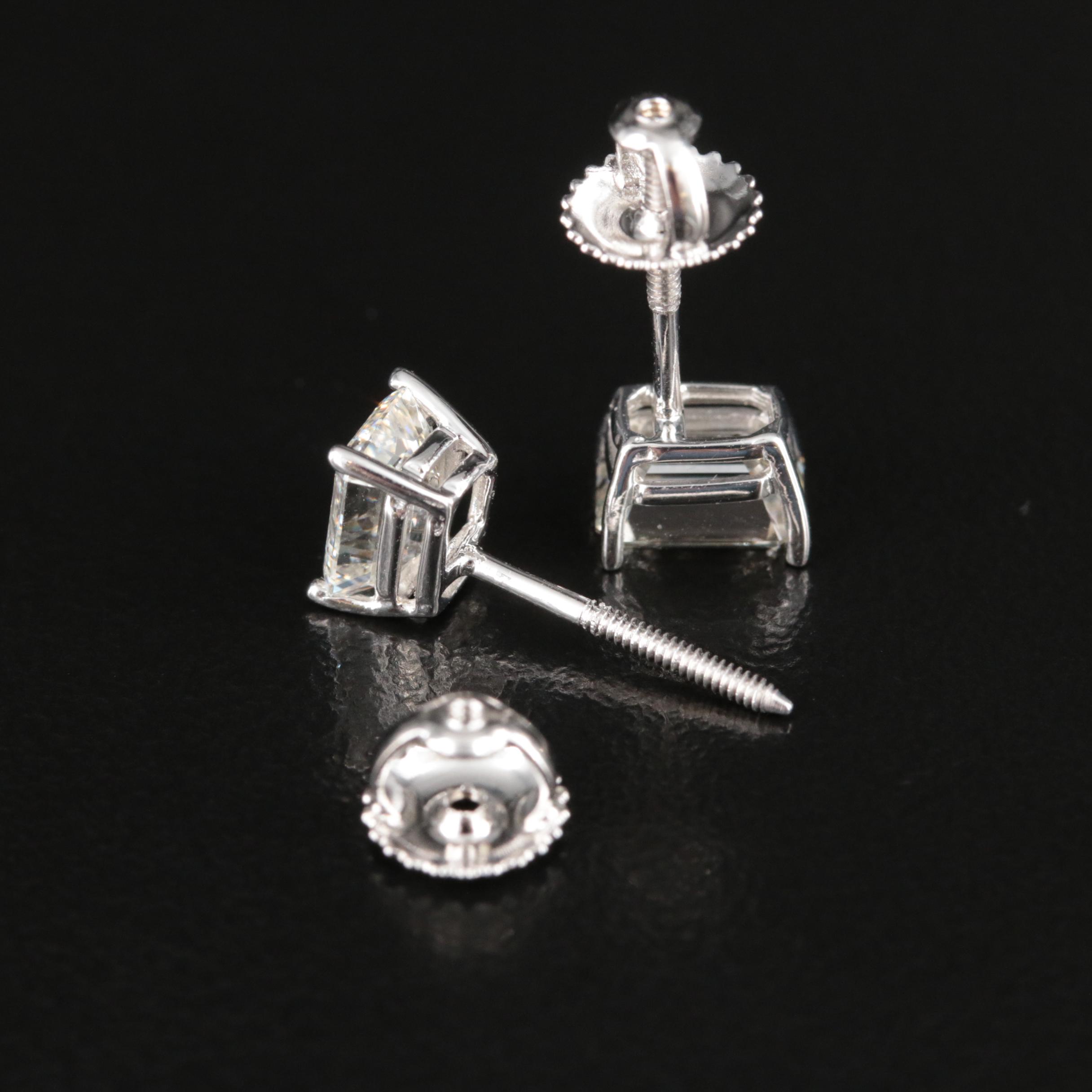 14K 1.58 CTW Lab Grown Diamond Stud Earrings