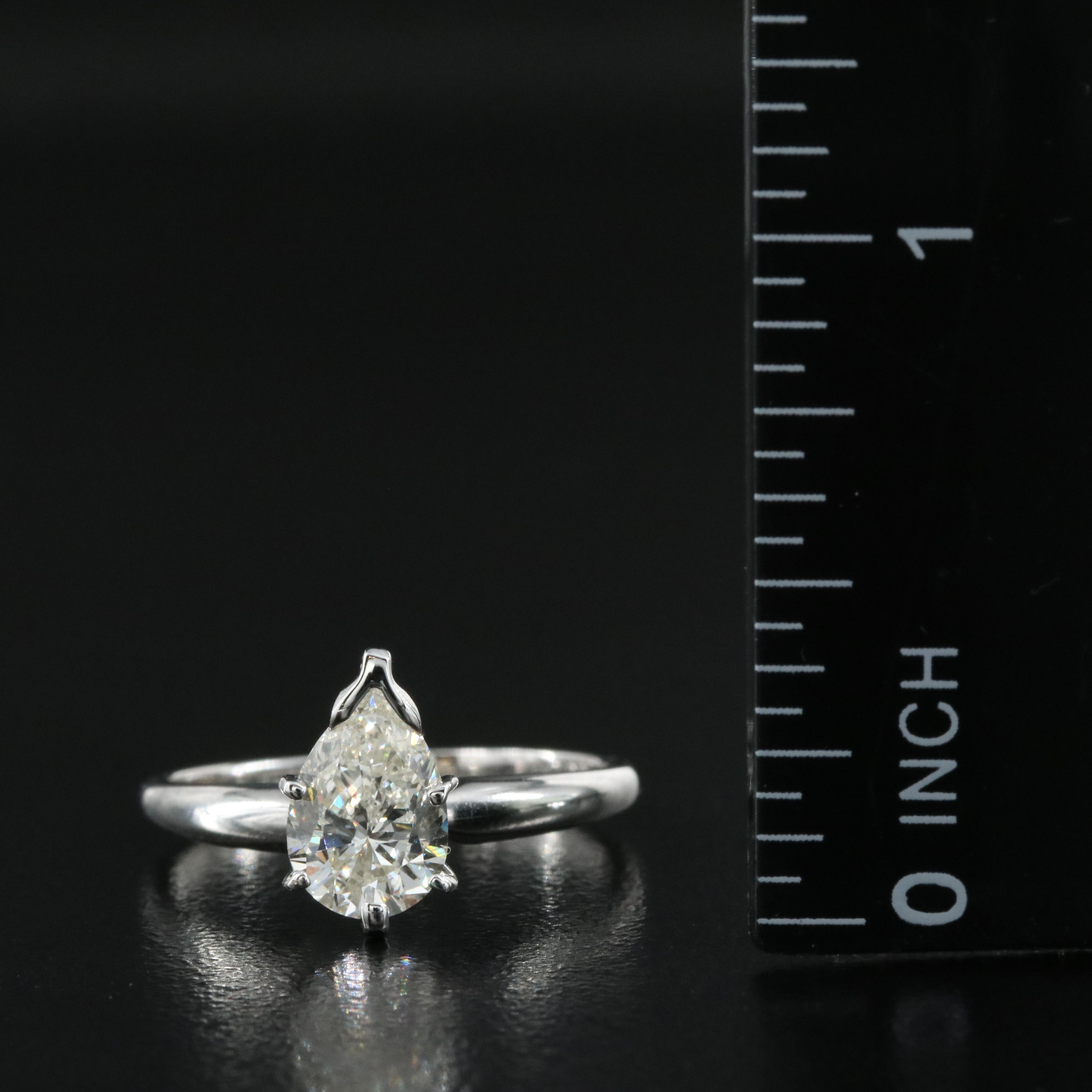 14K 1.30 CT Lab Grown Diamond Solitaire Ring