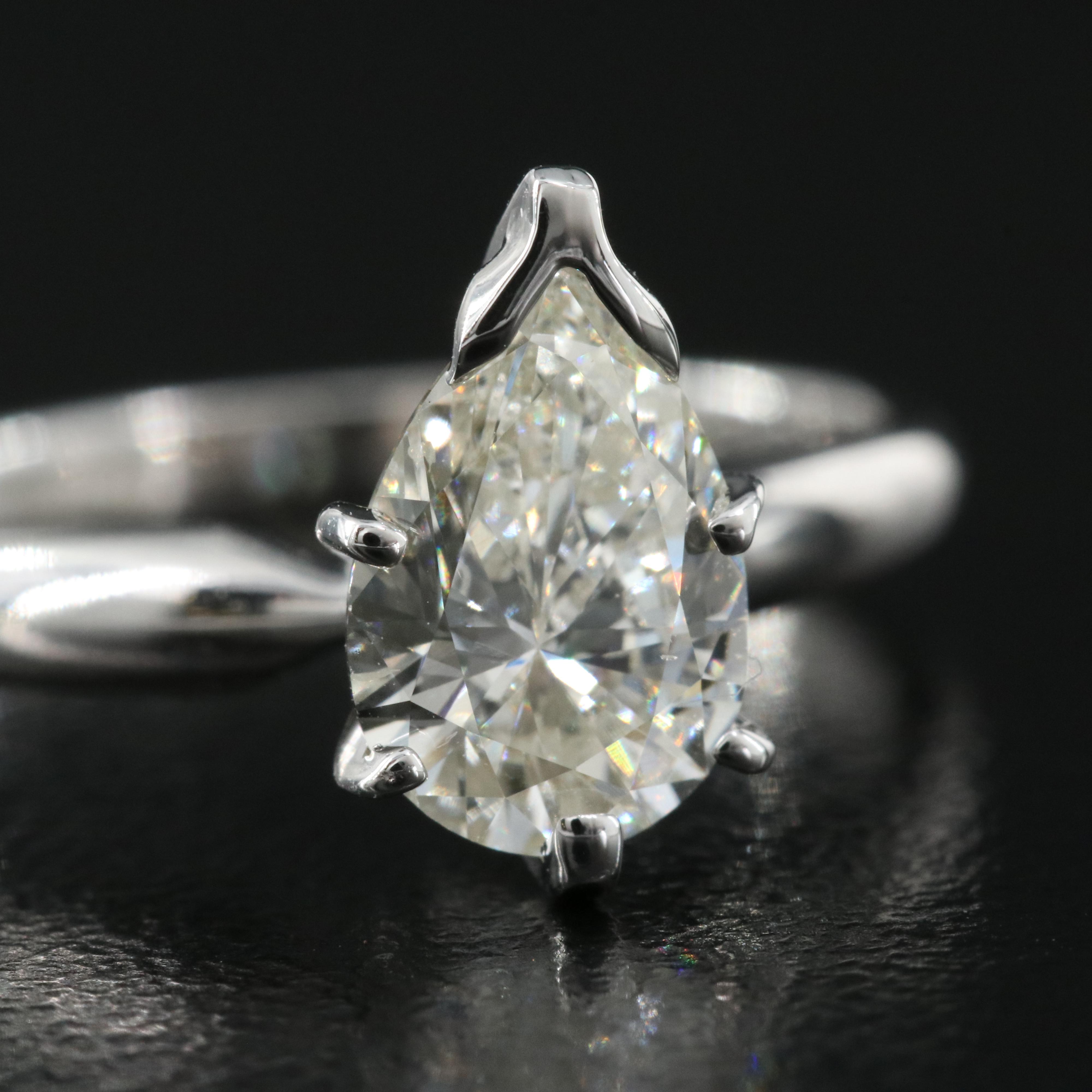 14K 1.30 CT Lab Grown Diamond Solitaire Ring