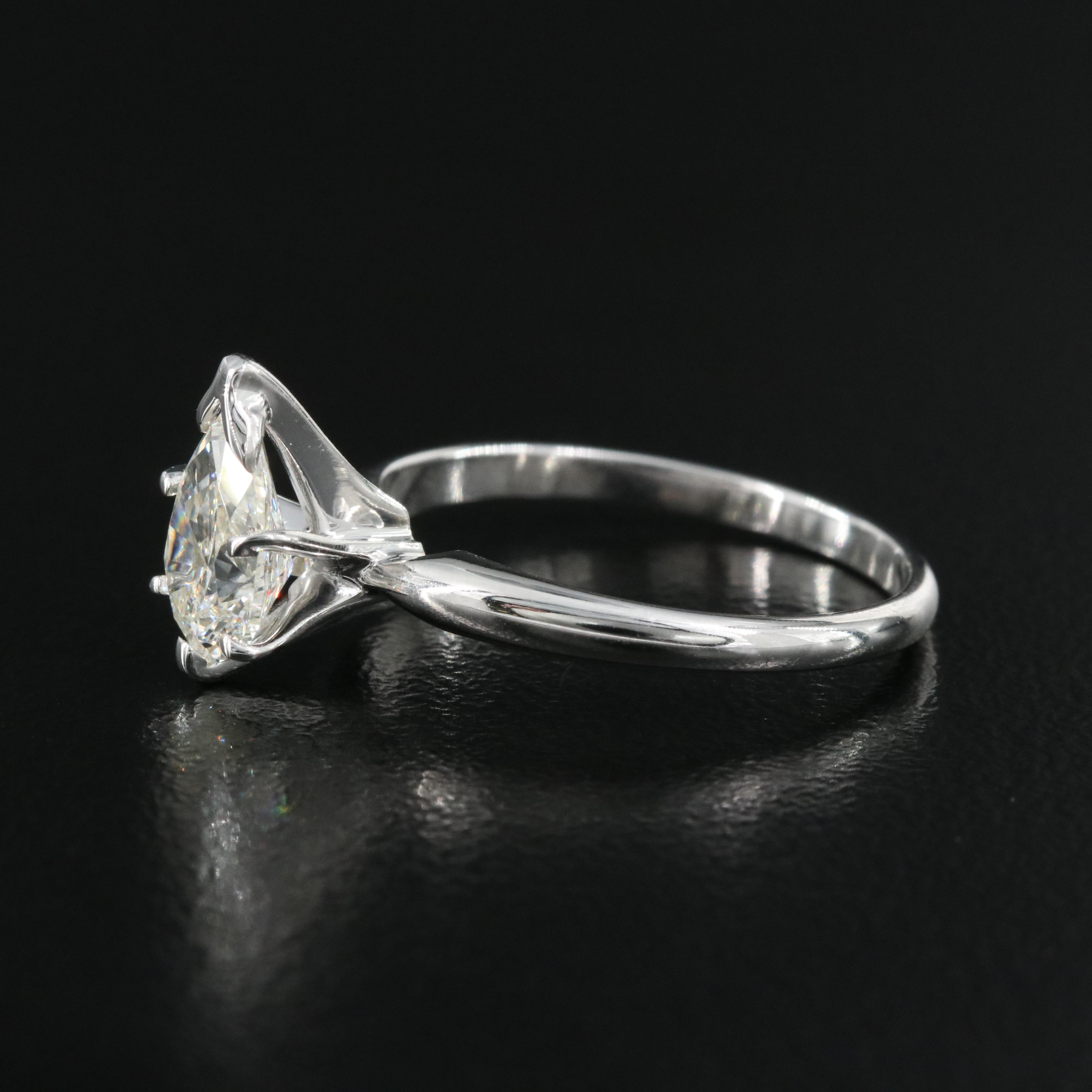 14K 1.30 CT Lab Grown Diamond Solitaire Ring