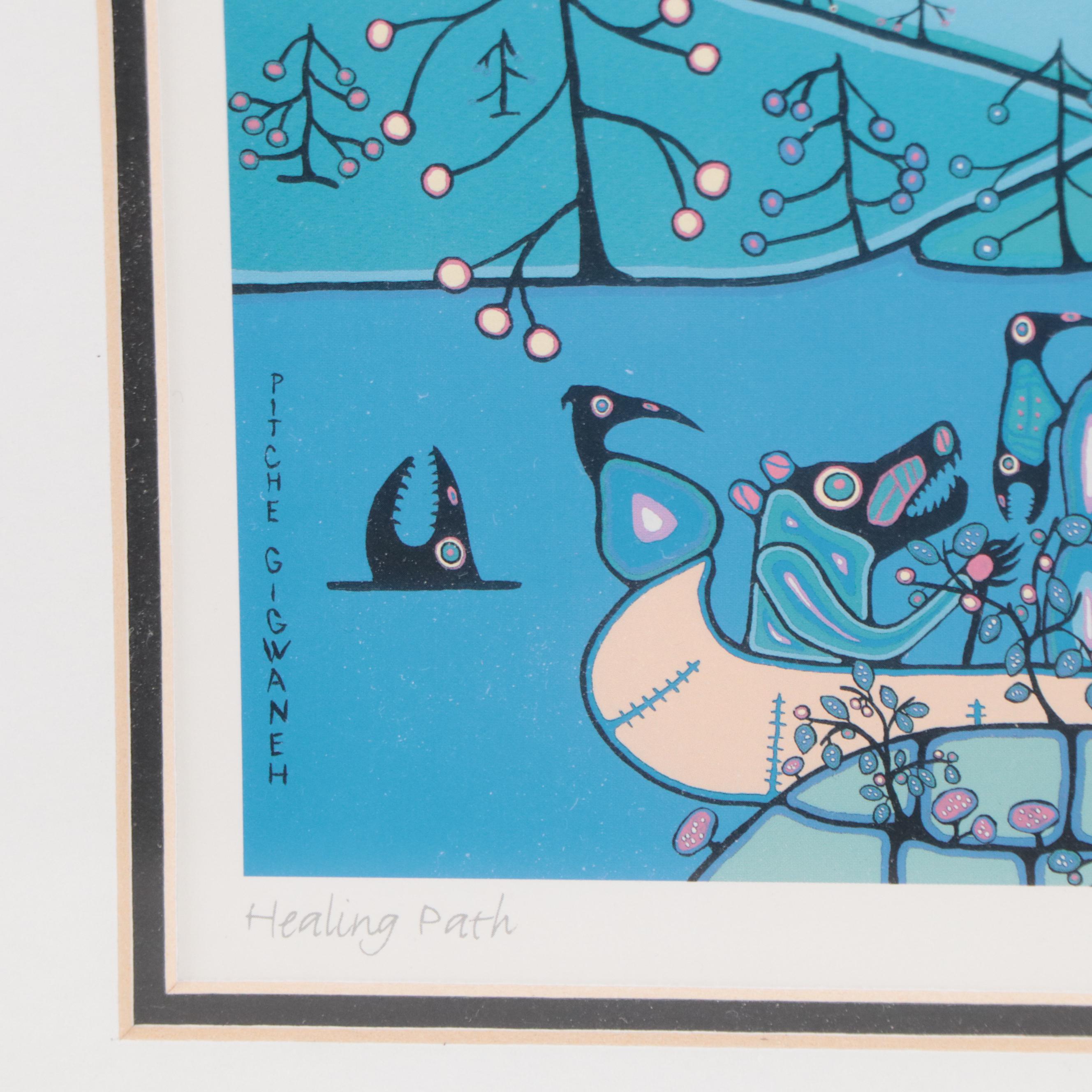 Southwestern Genre Offset Lithographs and Painted Wood Carving