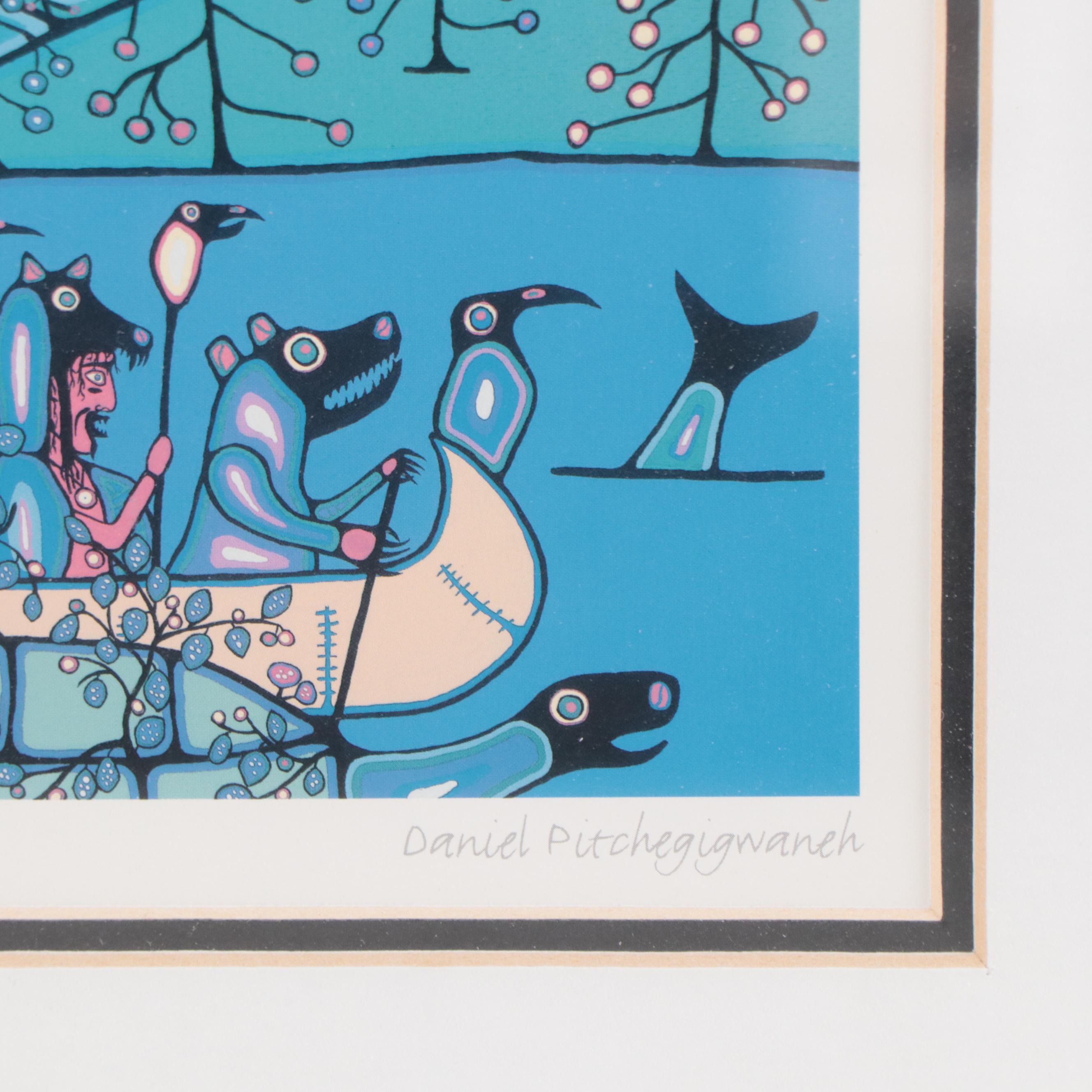 Southwestern Genre Offset Lithographs and Painted Wood Carving