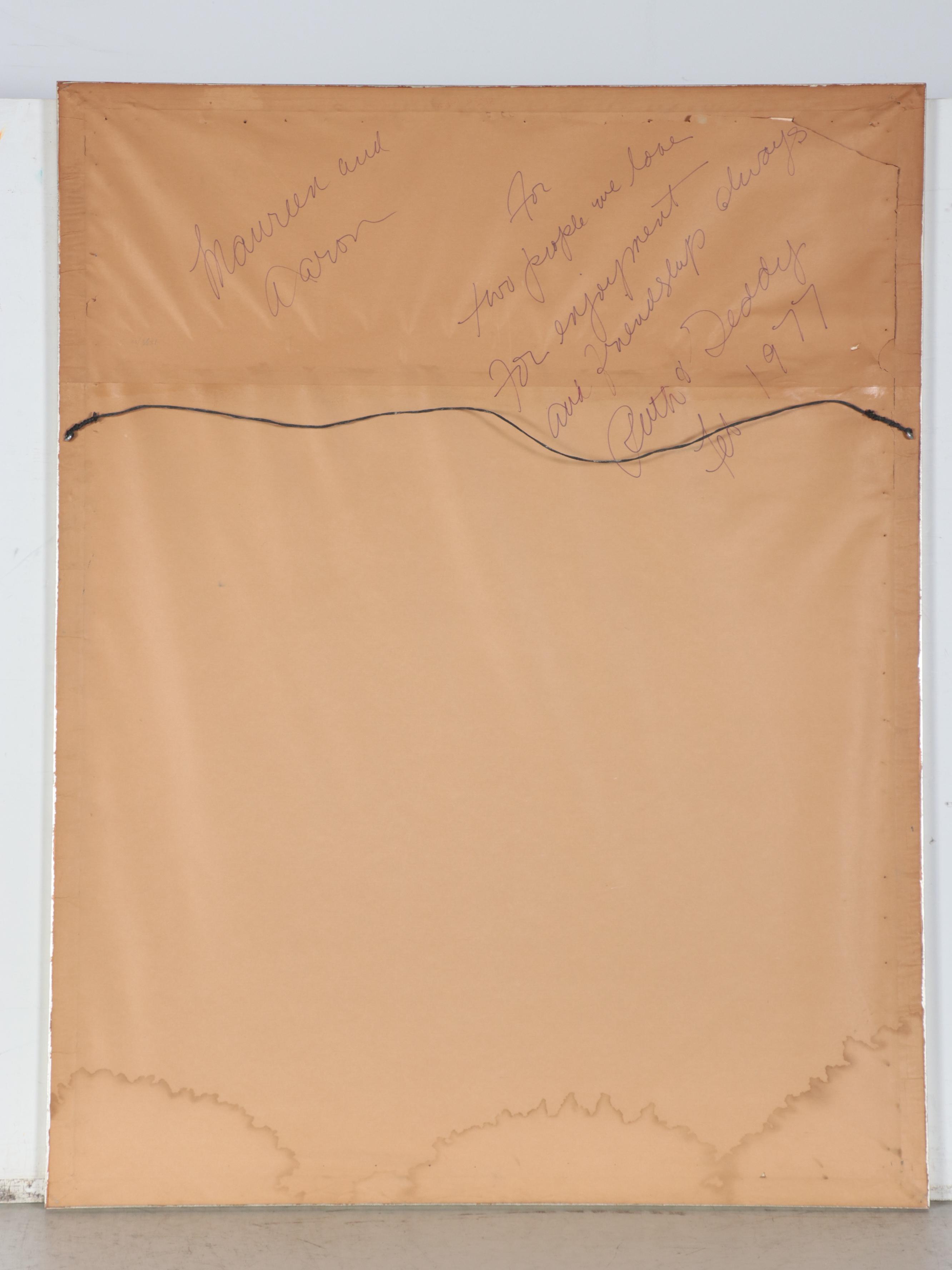 Ruth Norman Fauvist Style Portrait Pastel Drawing, 1967