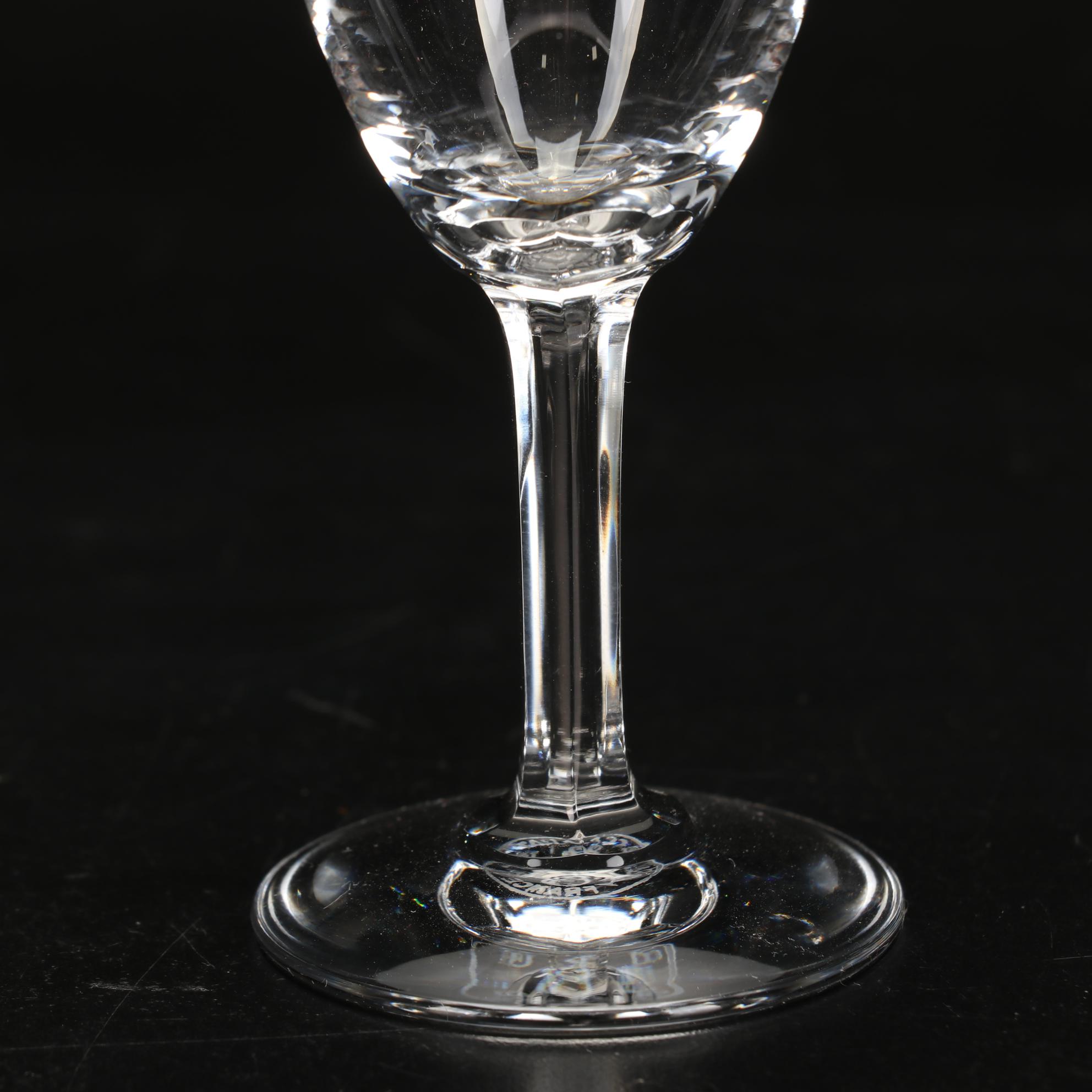 Baccarat "Coppelia" Crystal Cordial Glasses, Mid-20th Century